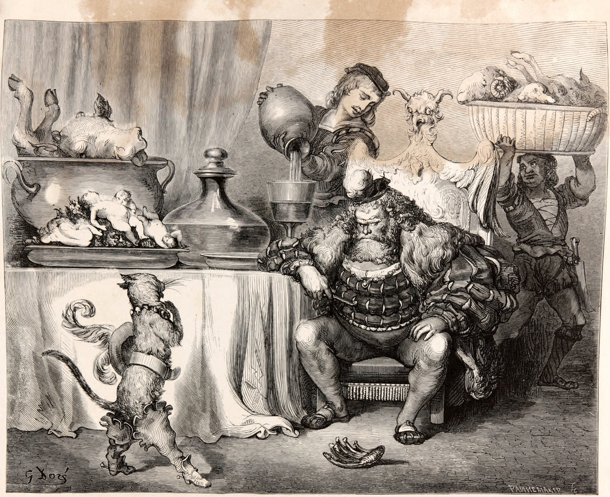 Gustave Doré — Puss in Boots: The Ogre's Feast | Fairy Tale Illustration Print