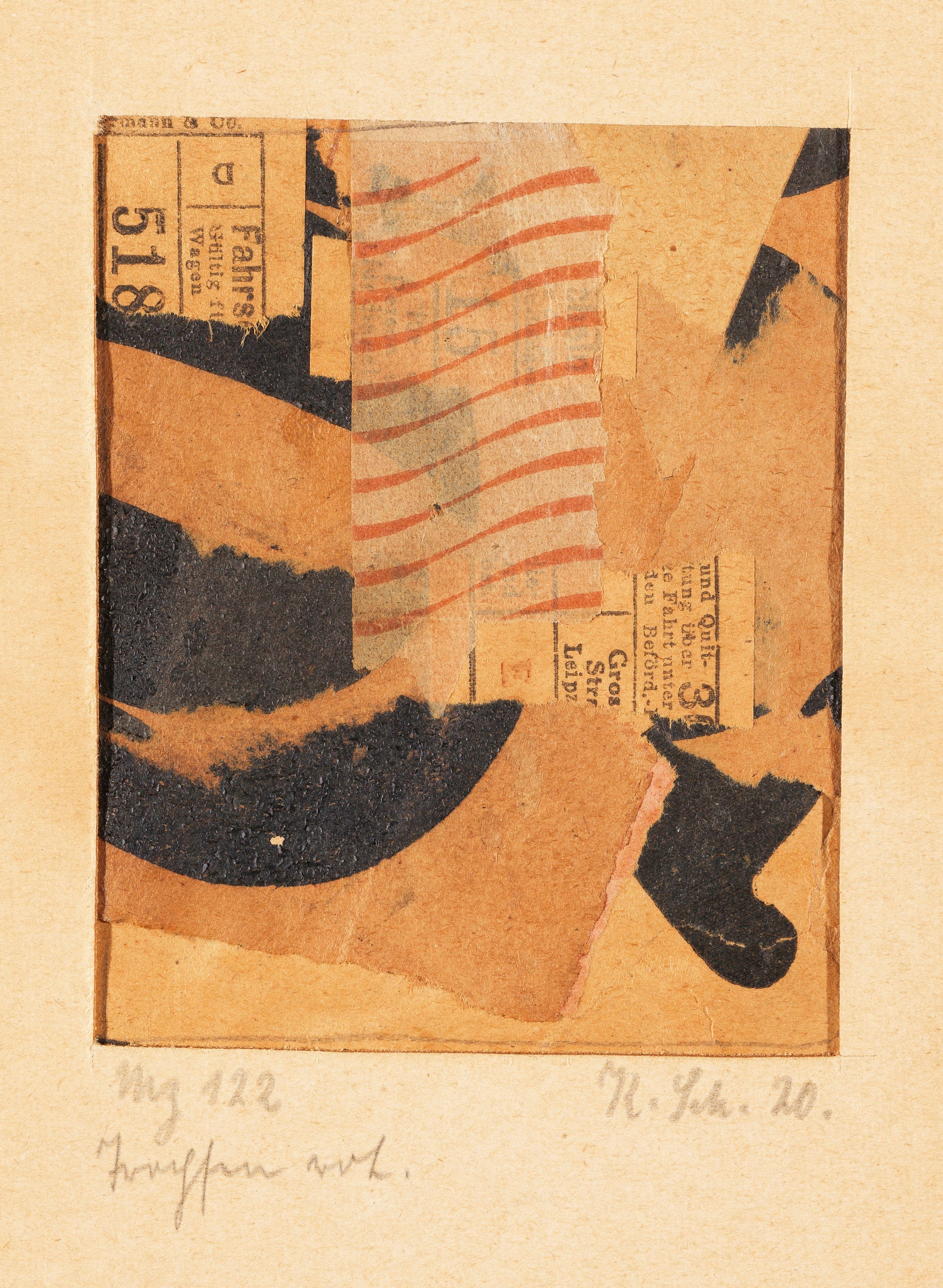 Kurt Schwitters — Mz 122 Tropfen rot. (Merzzeichnung) | Fine Art Print