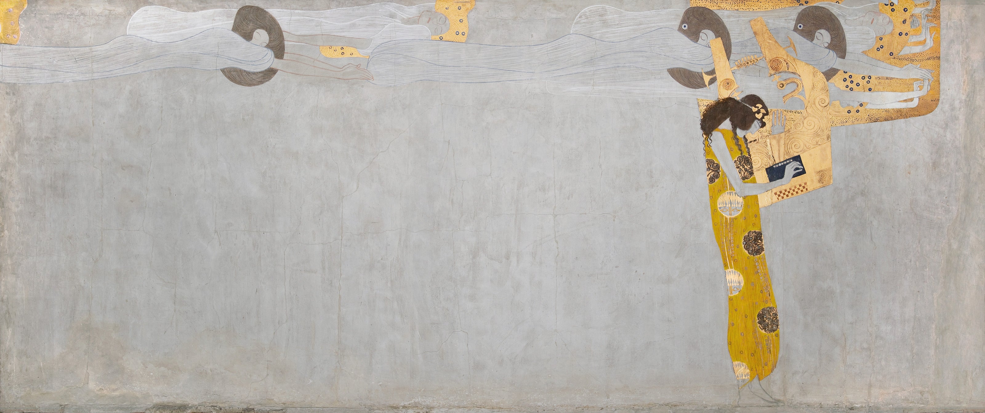 Gustav Klimt — Beethoven Frieze: Longing for Happiness Finds Repose in Poetry | Fine Art Print