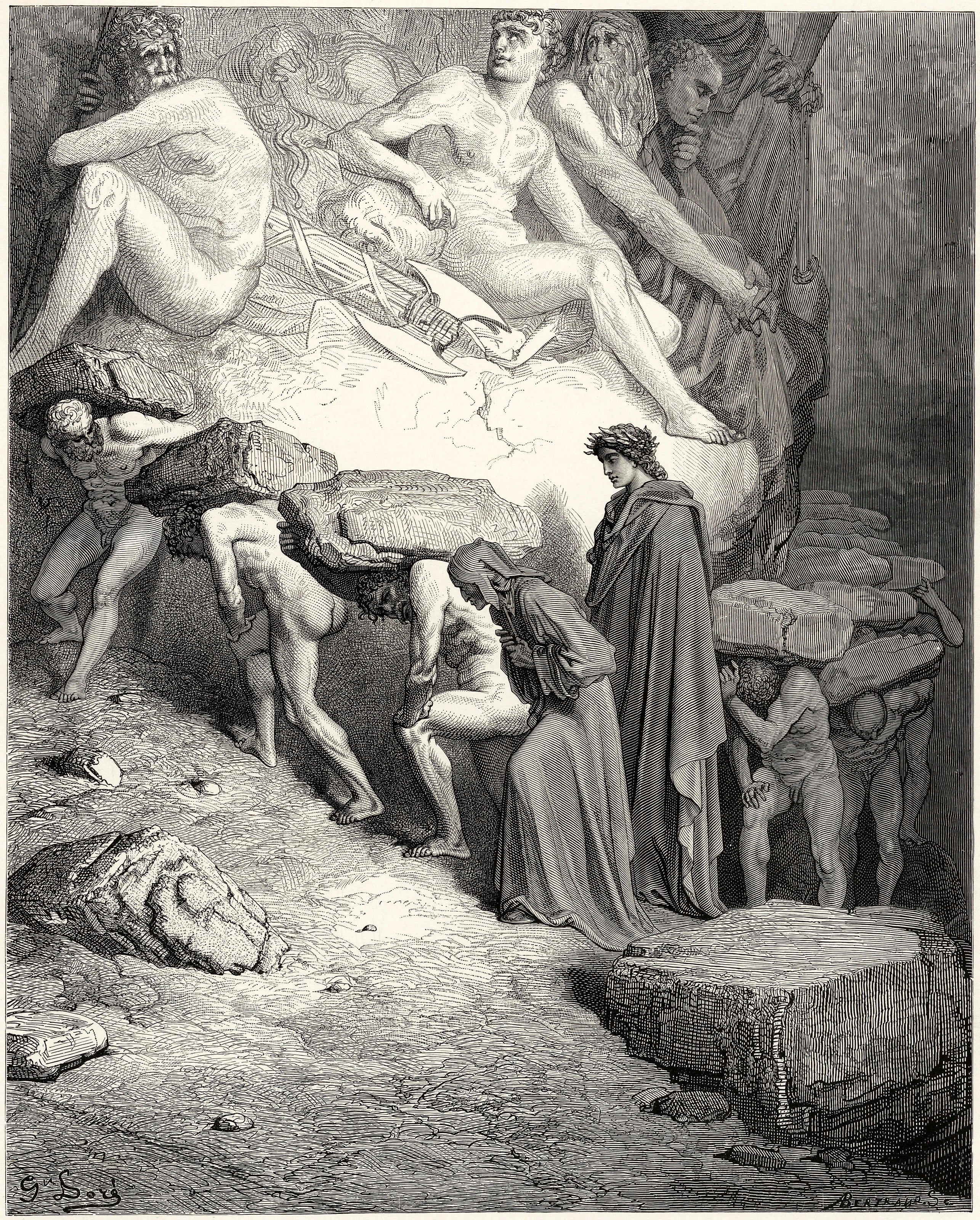 Gustave Doré — Purgatorio, Canto XII: Oxen in the Yoke | Dante Illustration Print
