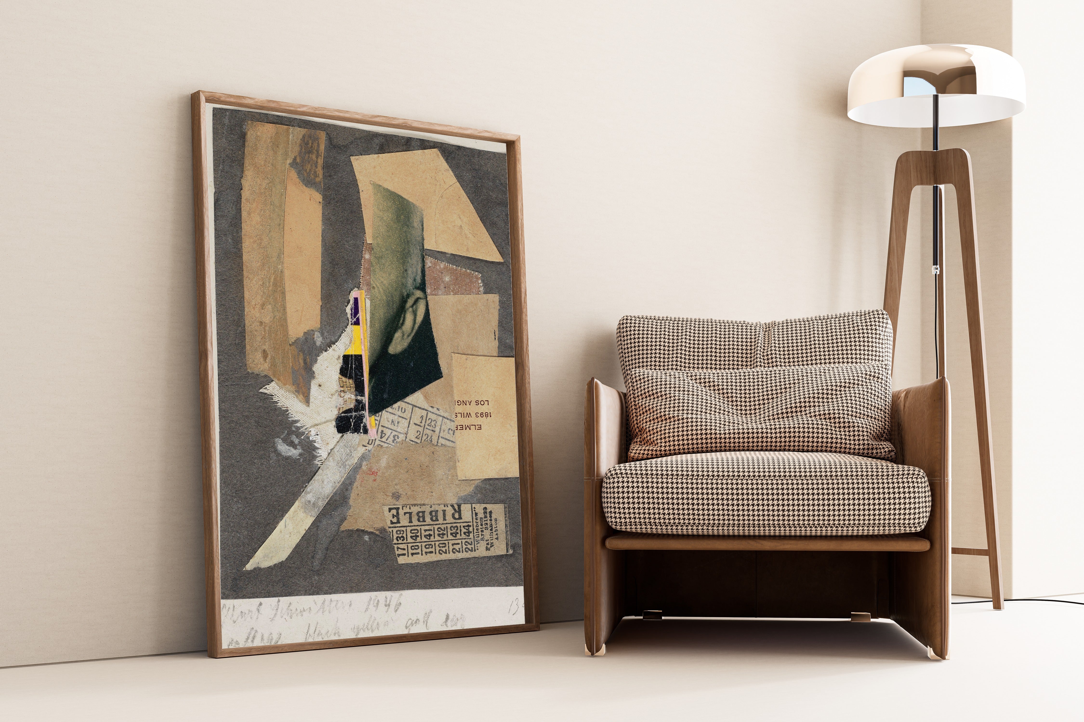 Kurt Schwitters — Collage Black Yellow and Ear | Fine Art Print