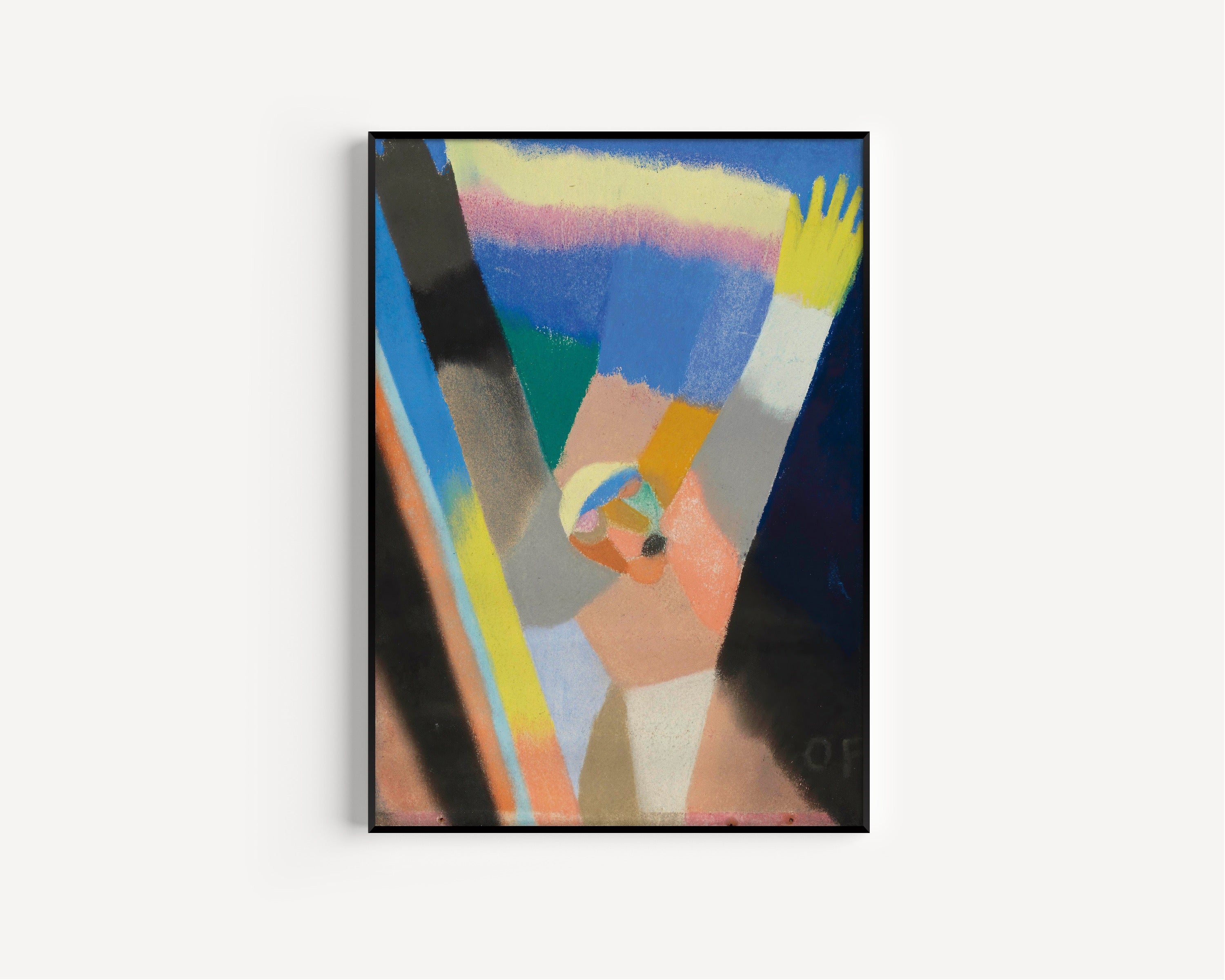 Otto Freundlich — Composition (1924) | Abstract Figure in Rose & Blue Fine Art Print