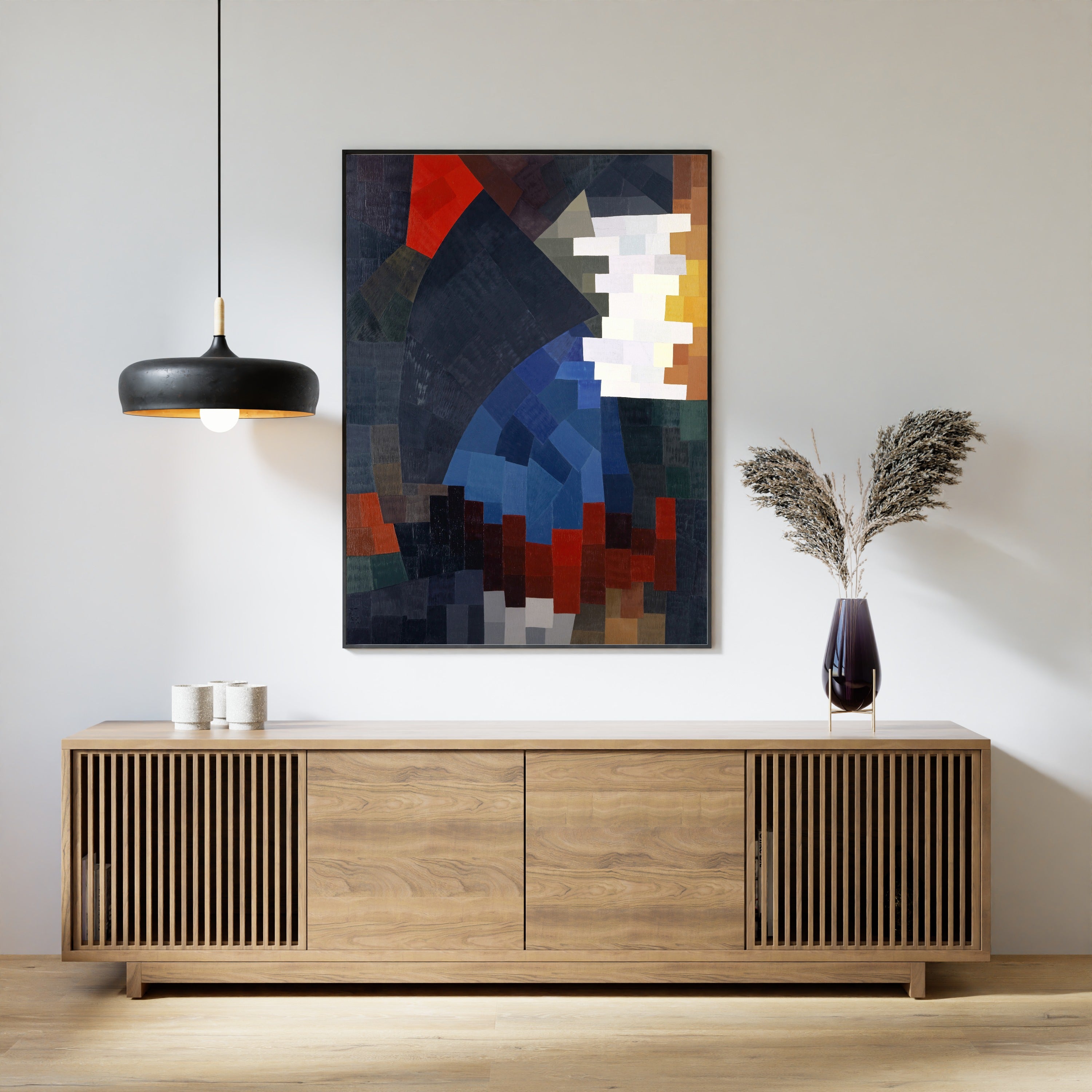 Otto Freundlich — Composition (1932) | Abstract Composition in Navy, Red & White Fine Art Print