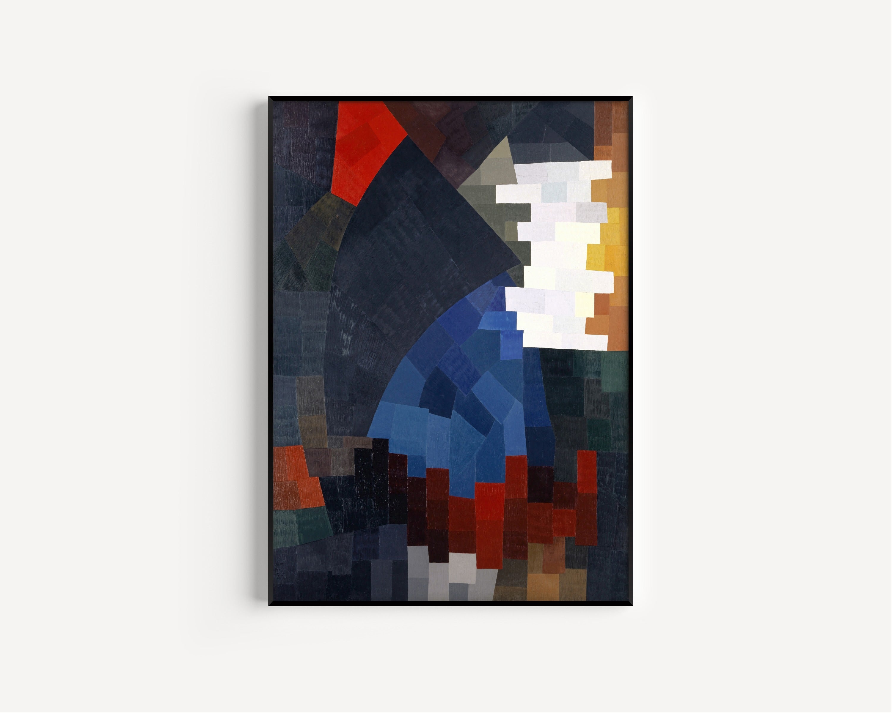 Otto Freundlich — Composition (1932) | Abstract Composition in Navy, Red & White Fine Art Print