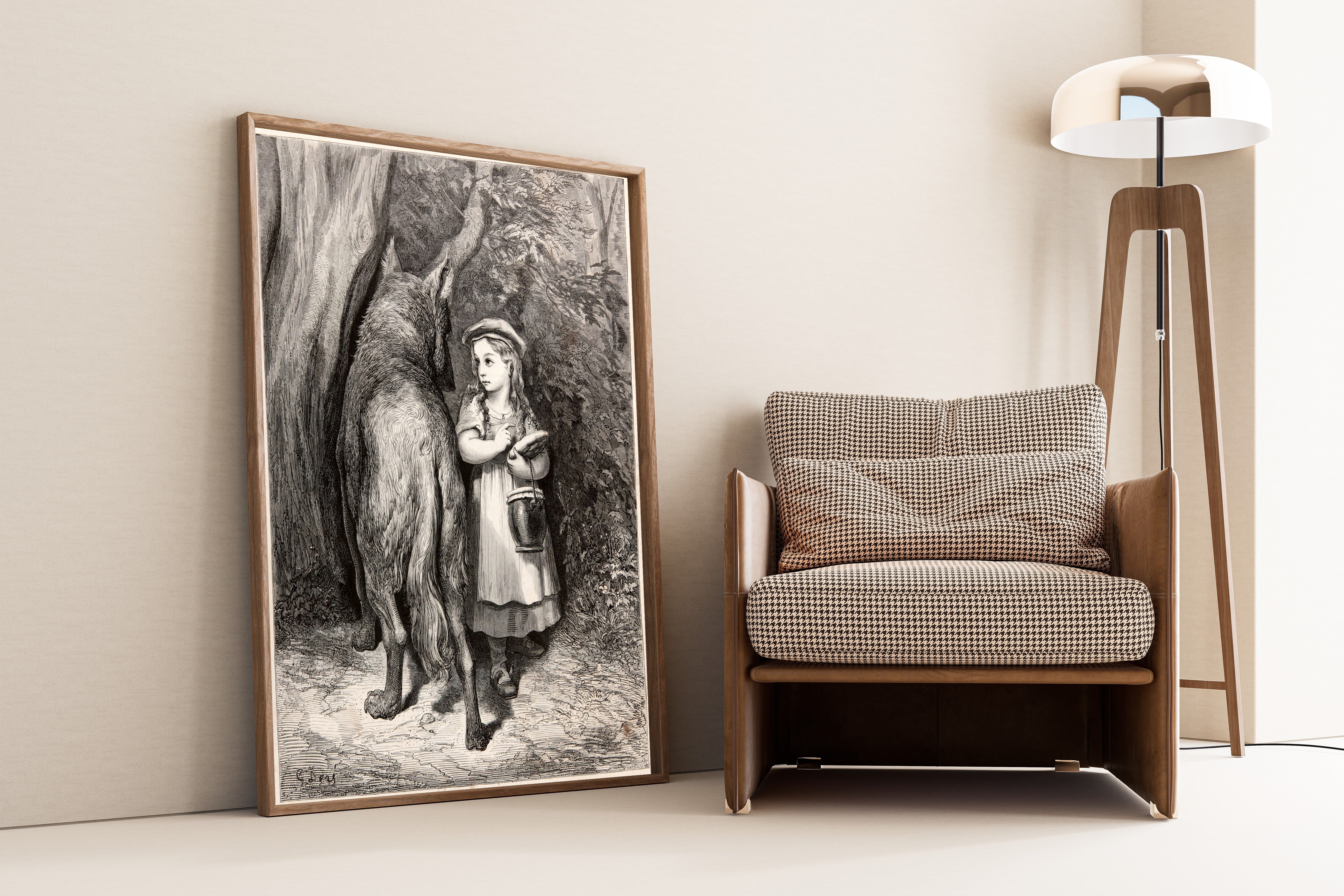 Gustave Doré — Little Red Riding Hood: Meeting the Wolf | Fairy Tale Illustration Print