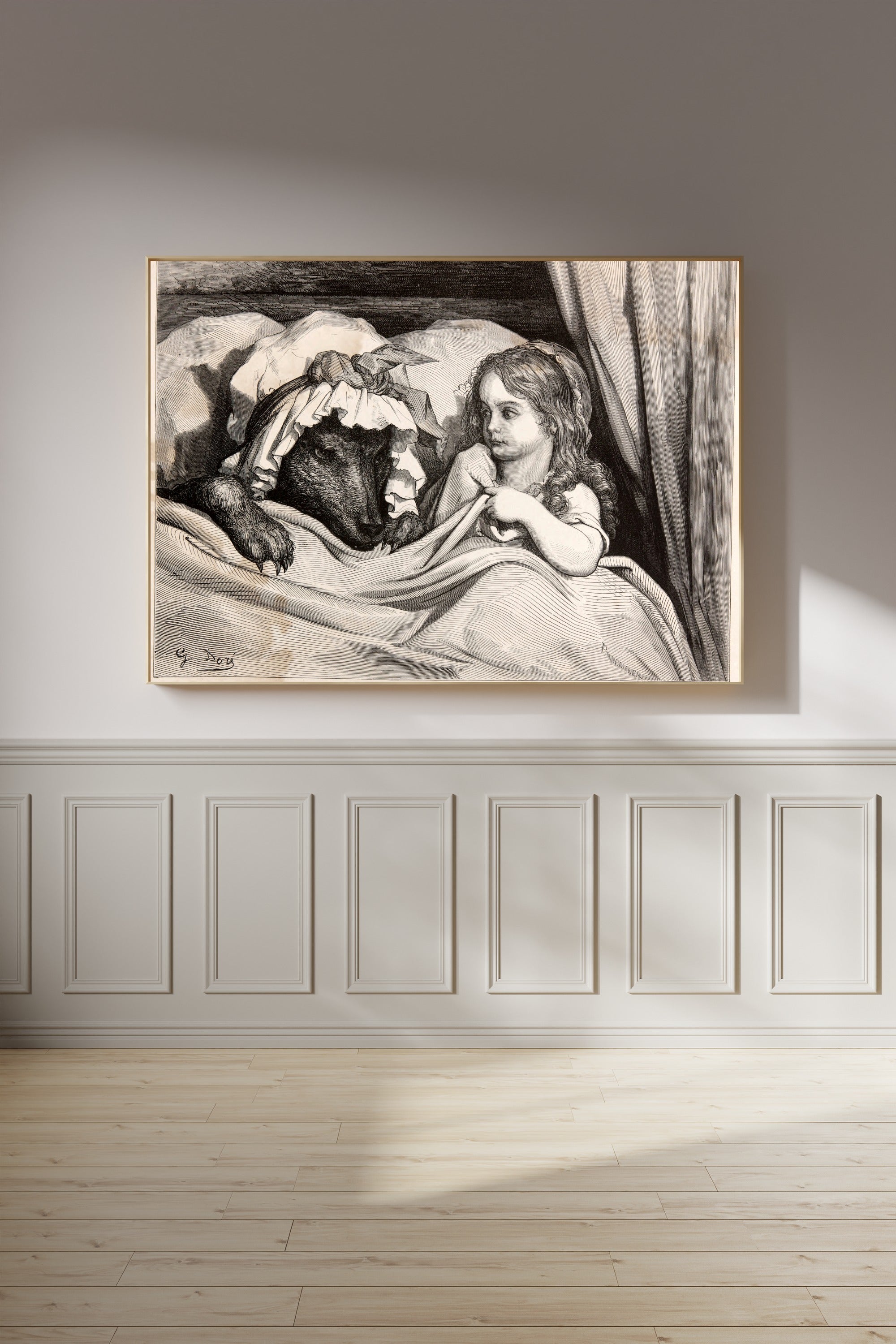 Gustave Doré — Little Red Riding Hood: In Bed with the Wolf | Fairy Tale Illustration Print