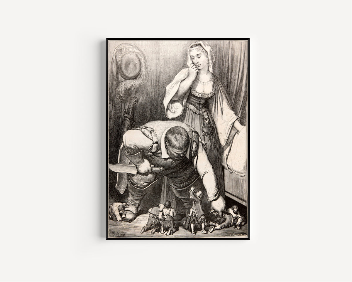 Gustave Doré — Tom Thumb: The Ogre Sharpens His Knife | Fairy Tale Illustration Print