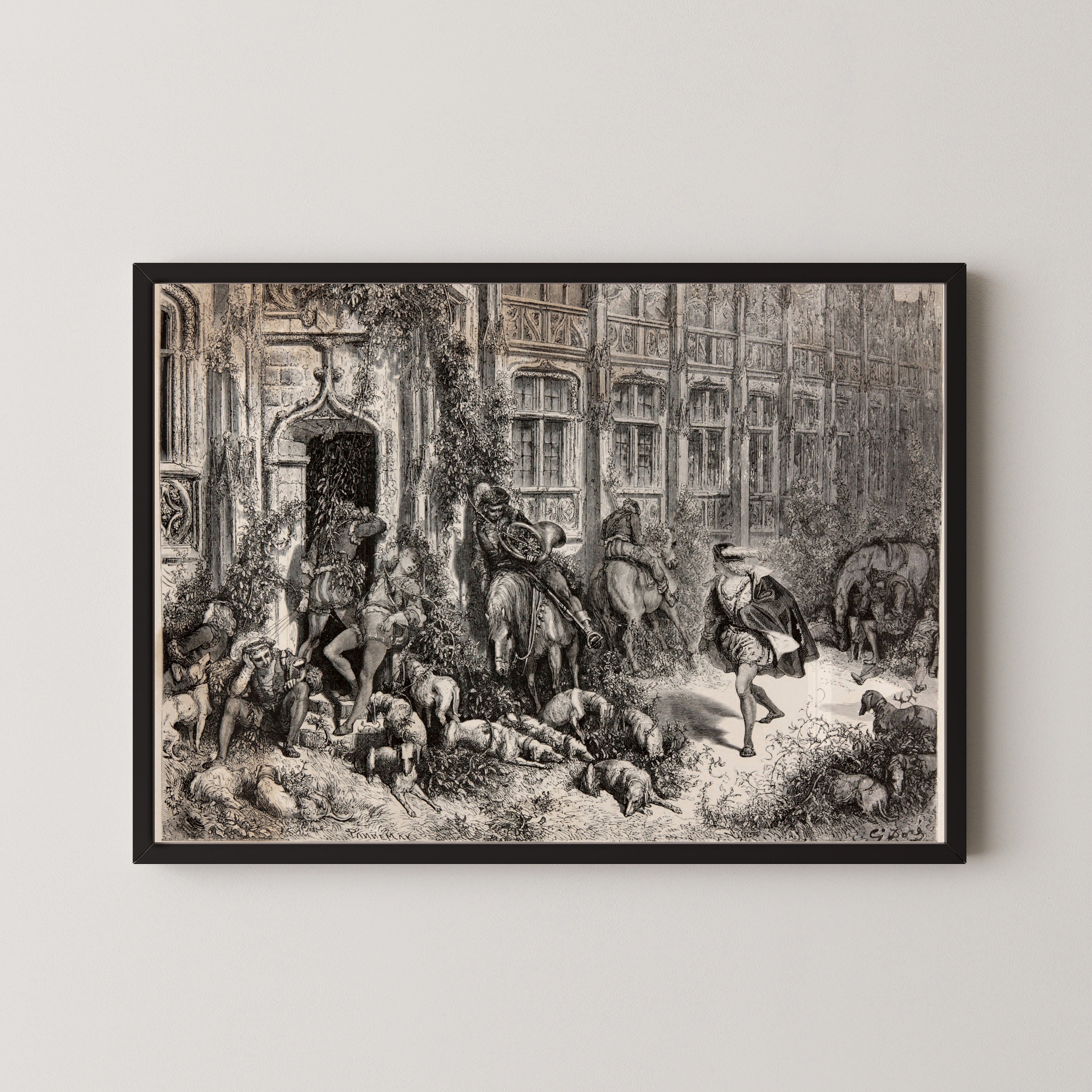 Gustave Doré — Sleeping Beauty: The Prince Arrives at the Castle | Fairy Tale Illustration Print