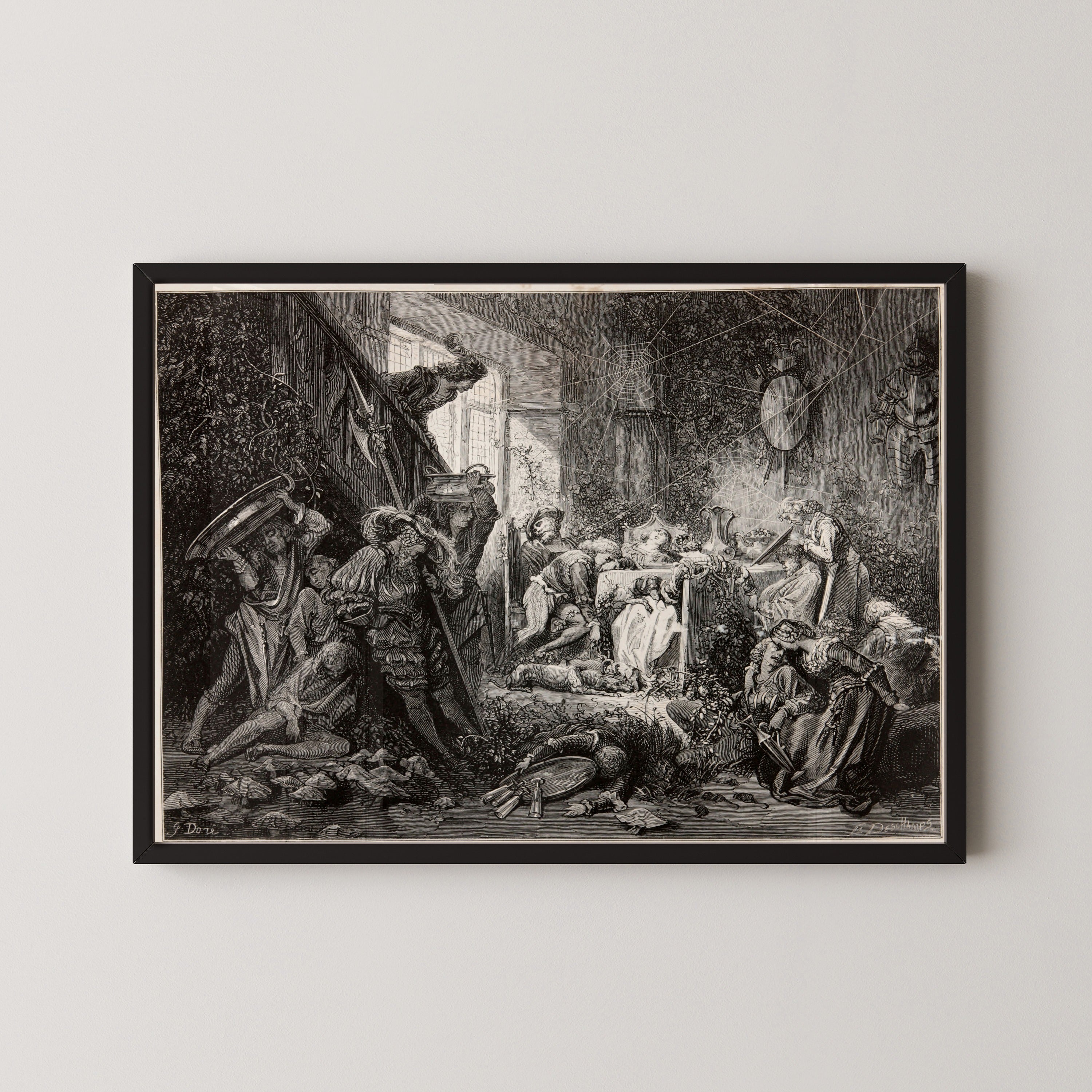 Gustave Doré — Sleeping Beauty: The Sleeping Court | Fairy Tale Illustration Print