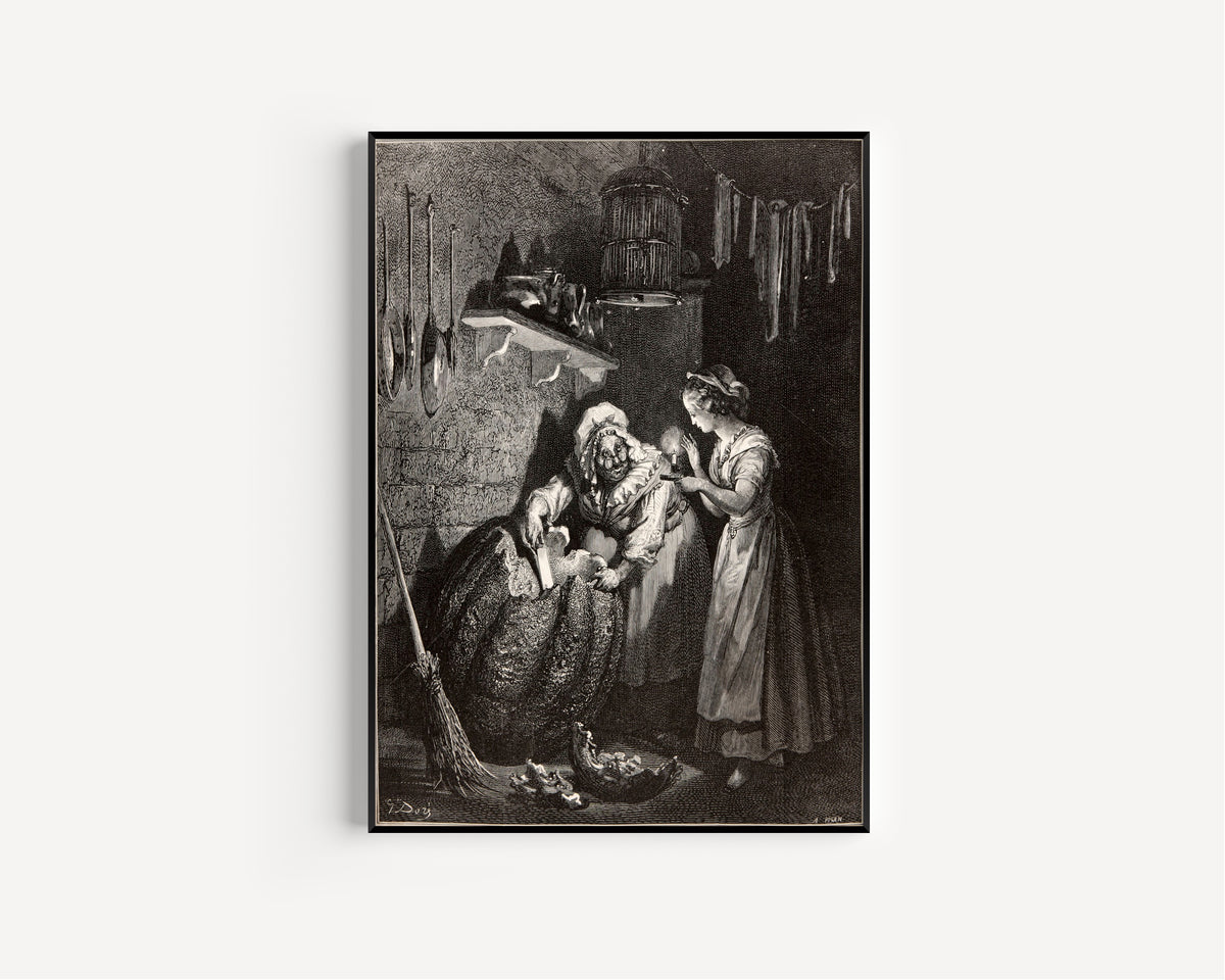Gustave Doré — Cinderella: The Fairy Godmother | Fairy Tale Illustration Print