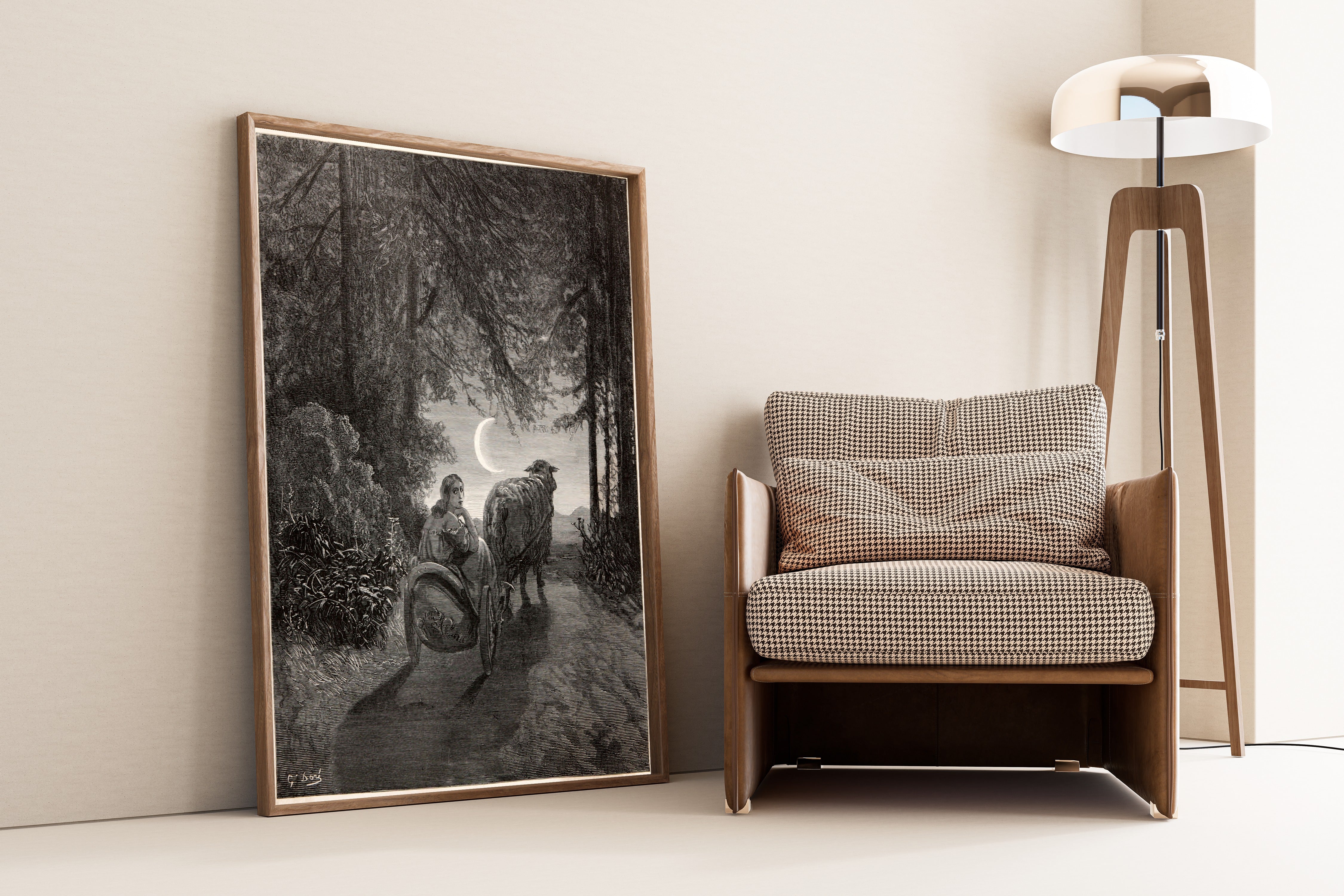 Gustave Doré — Donkey Skin: The Cart under the Crescent Moon | Fairy Tale Illustration Print
