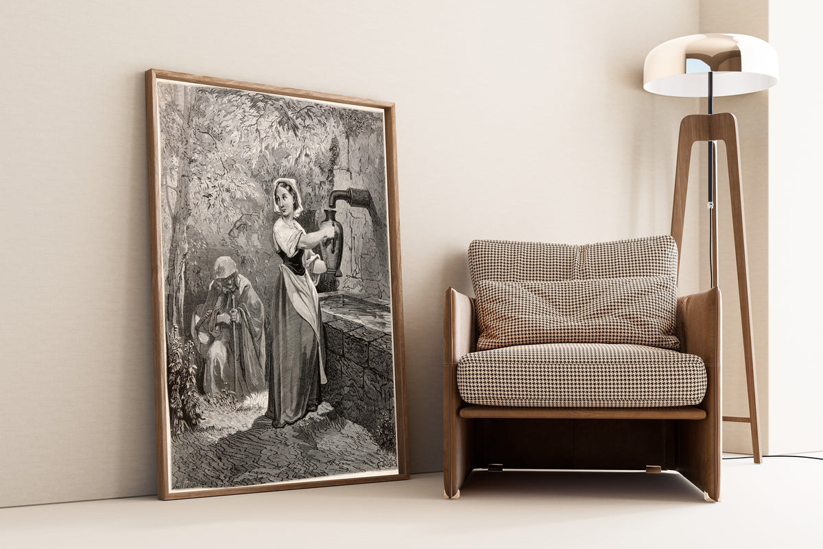 Gustave Doré — The Fairies: The Girl at the Fountain | Fairy Tale Illustration Print