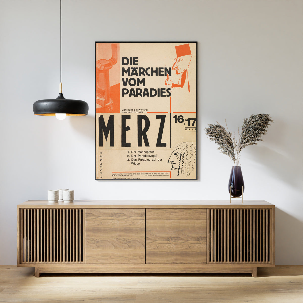 Kurt Schwitters — Die Märchen vom Paradies (Merz 16/17) | Fine Art Print