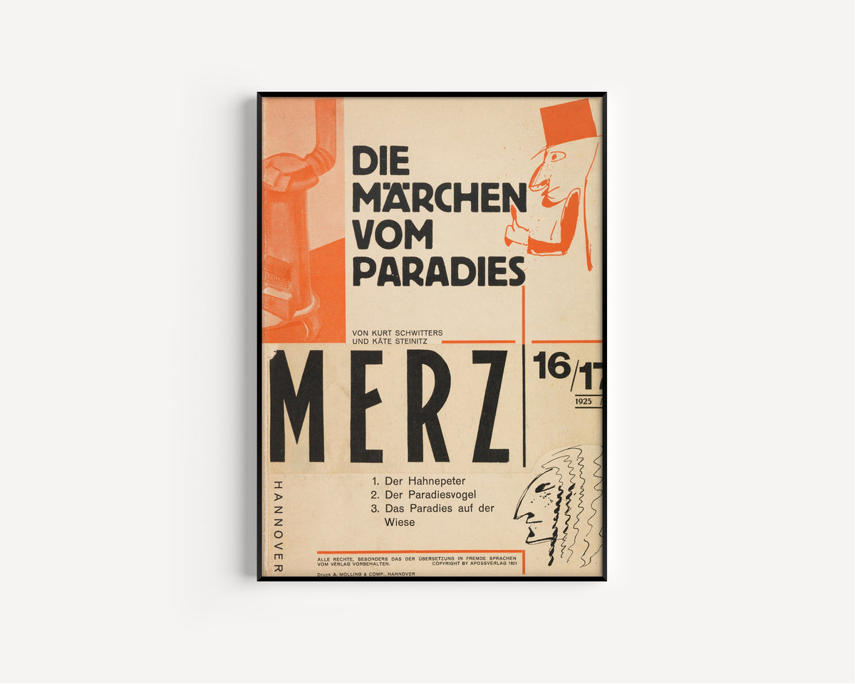 Kurt Schwitters — Die Märchen vom Paradies (Merz 16/17) | Fine Art Print