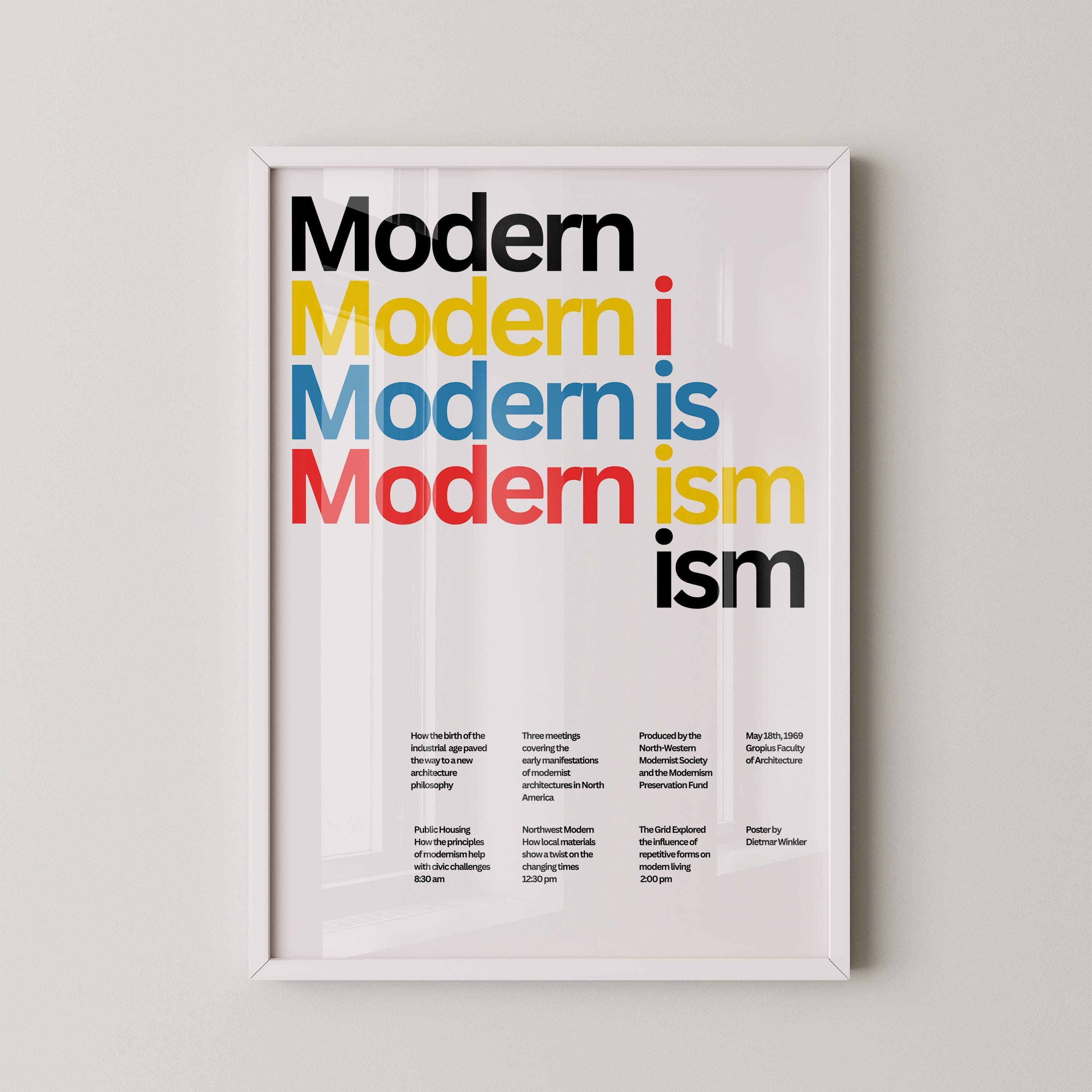 Dietmar Winkler - Modernism PRINT | Minimalist Typography Poster
