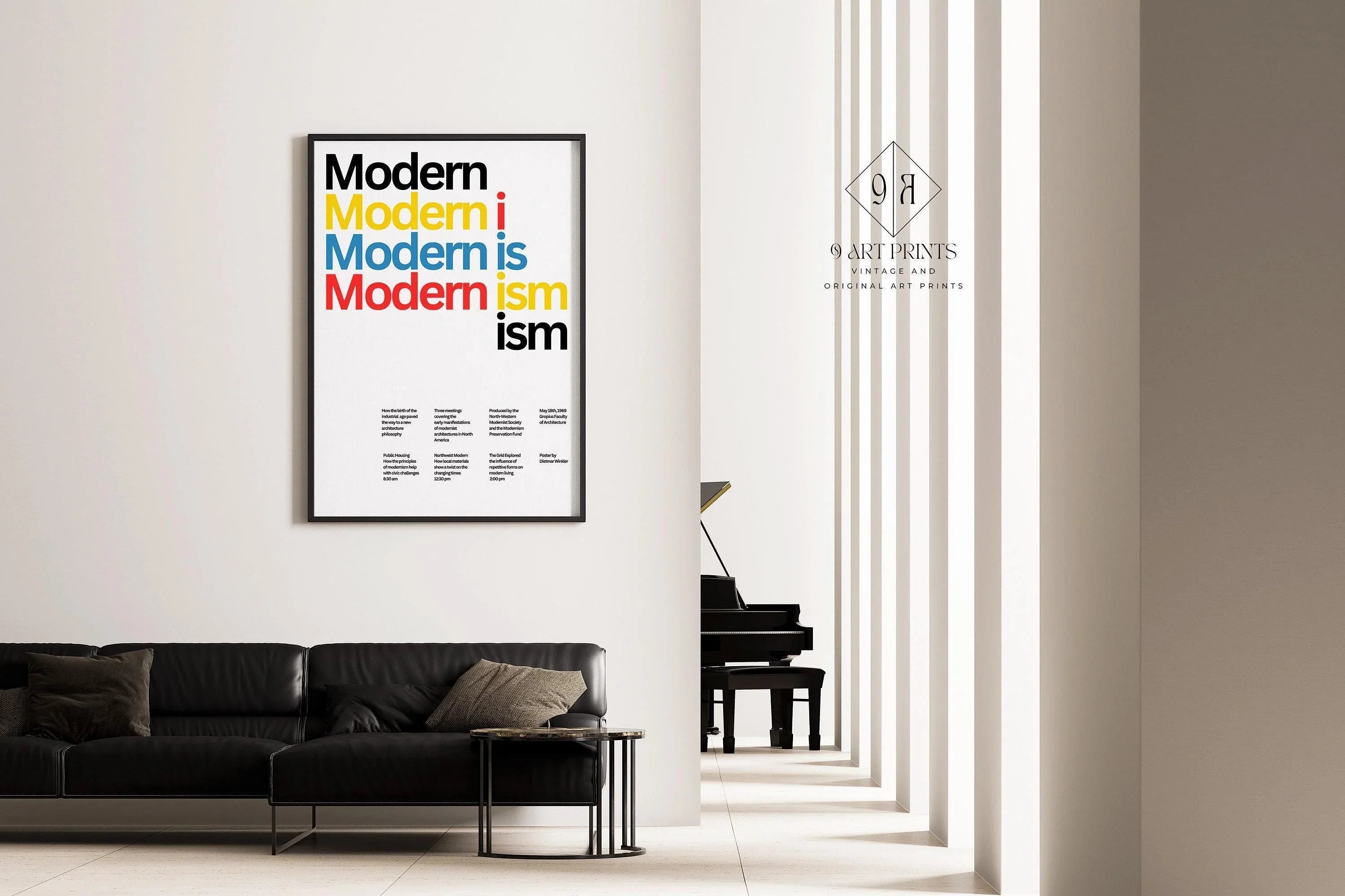 Dietmar Winkler - Modernism PRINT | Minimalist Typography Poster