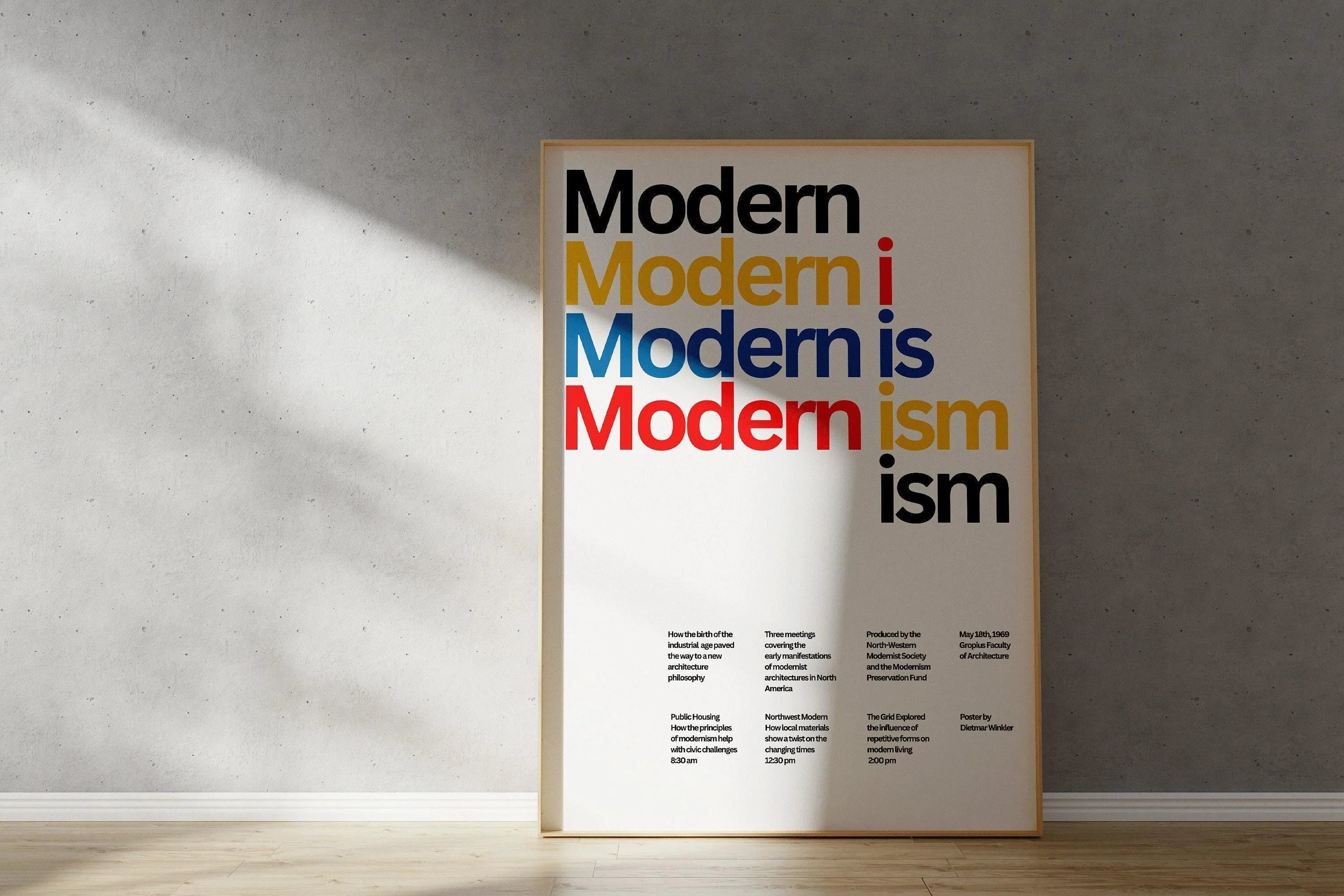 Dietmar Winkler - Modernism PRINT | Minimalist Typography Poster