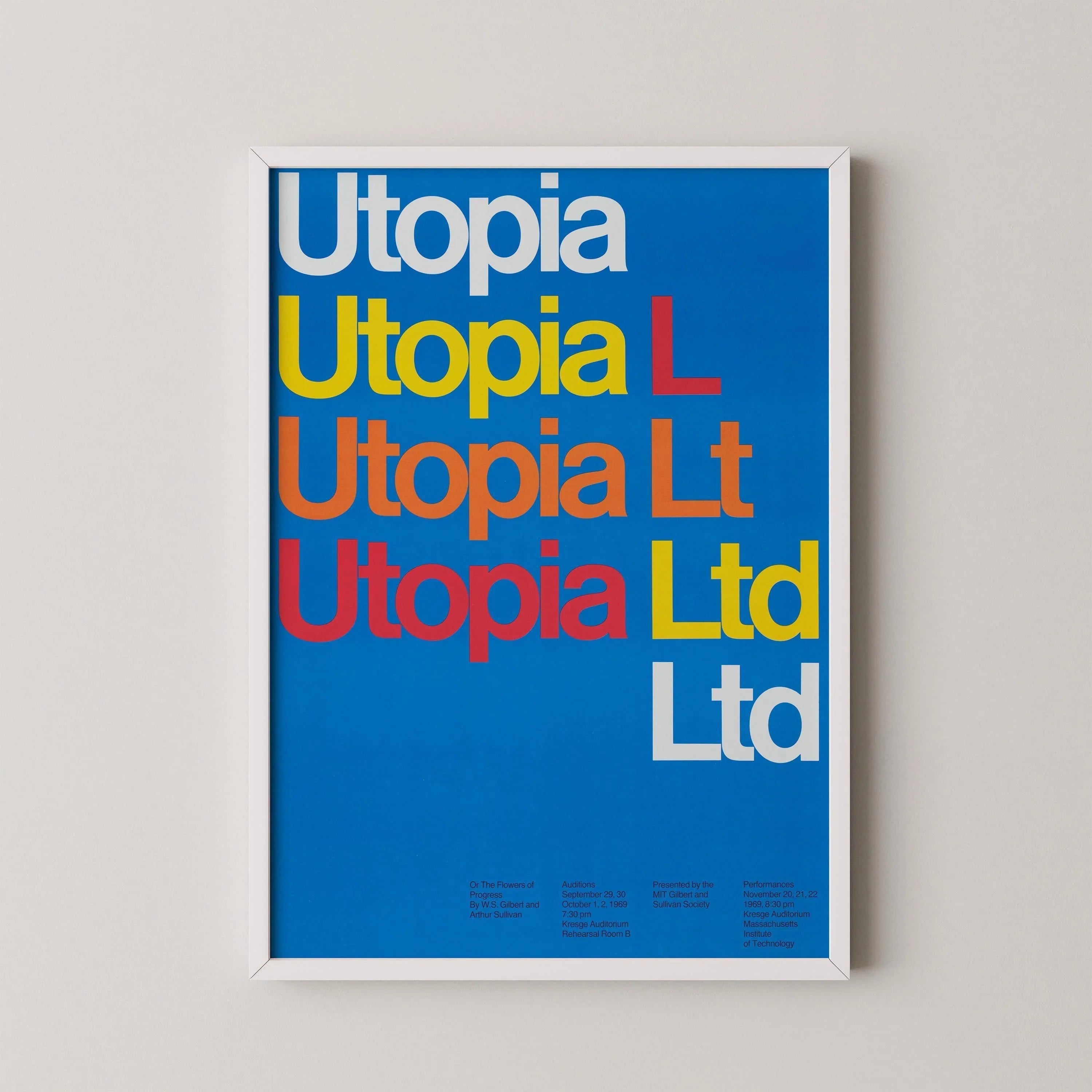 Dietmar Winkler Utopia Print: Minimalist Typography, Giclee Fine Art - 9ArtPrints