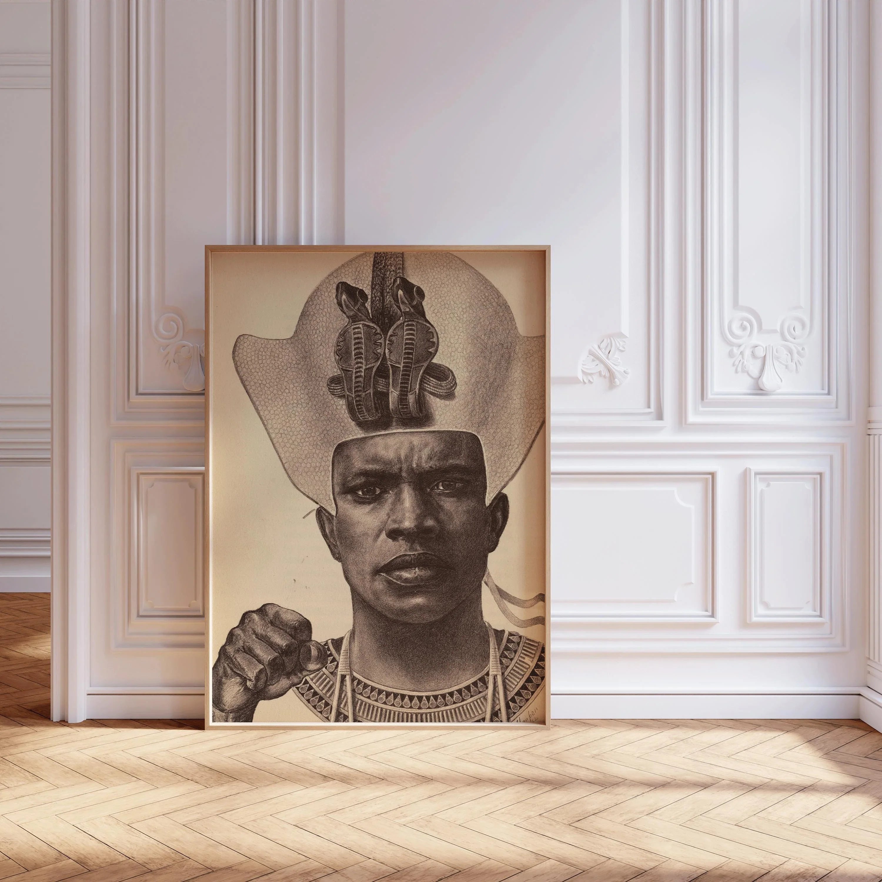 E. Harper Johnson - Piankhy the Great, Plate 9 | PRINT – Majestic African Warrior King (Framed & Unframed Available) - 9ArtPrints