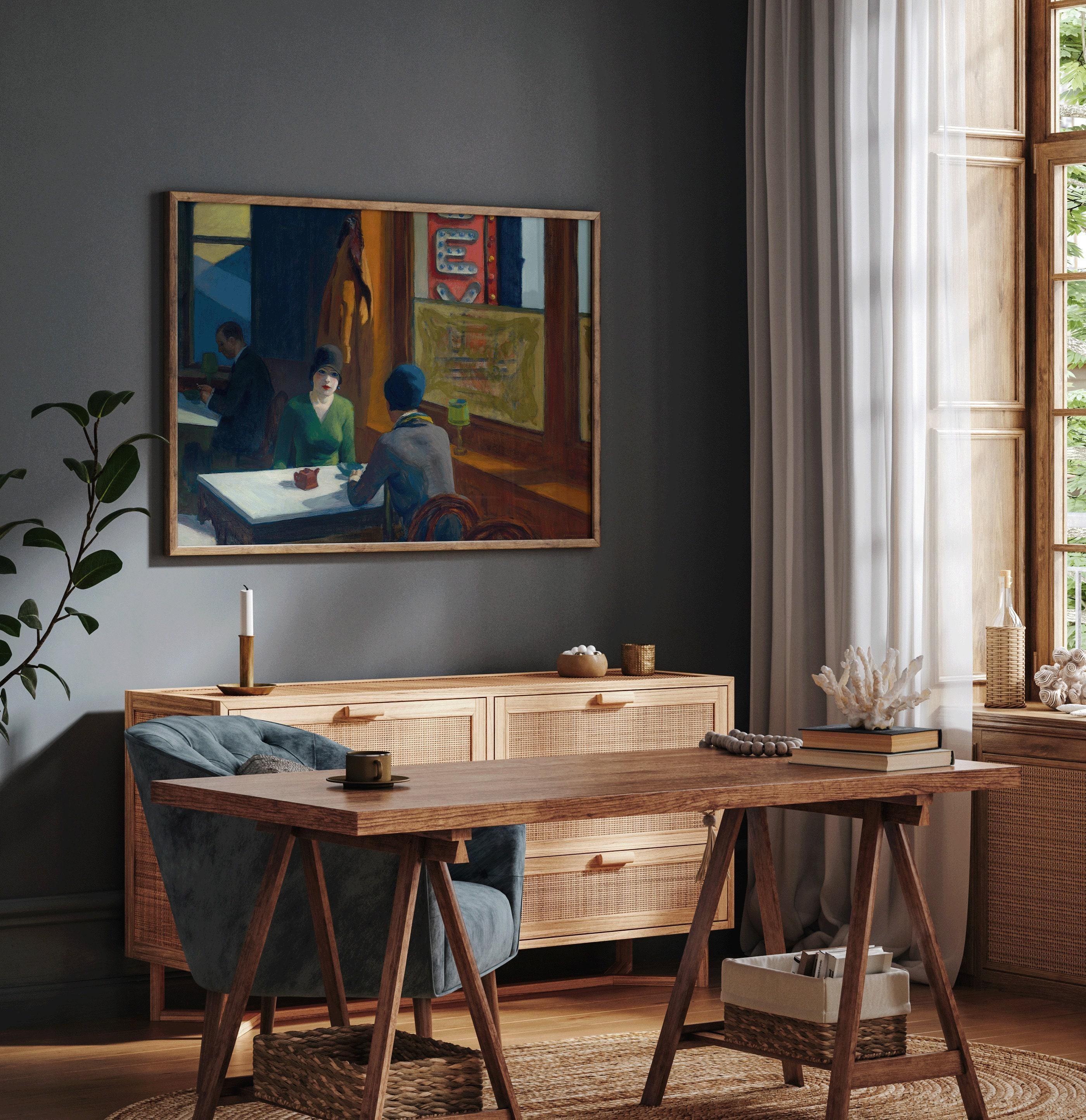 Edward Hopper - Cafe (Chop Suey) | Famous Art