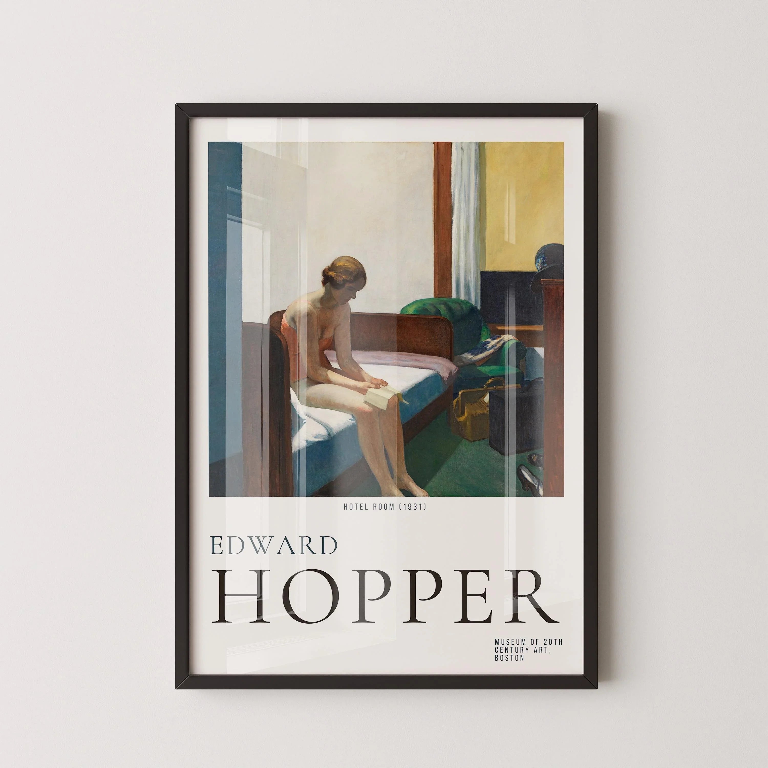 Edward Hopper - HOTEL ROOM | Famous Art (available handframed or unframed) - 9ArtPrints