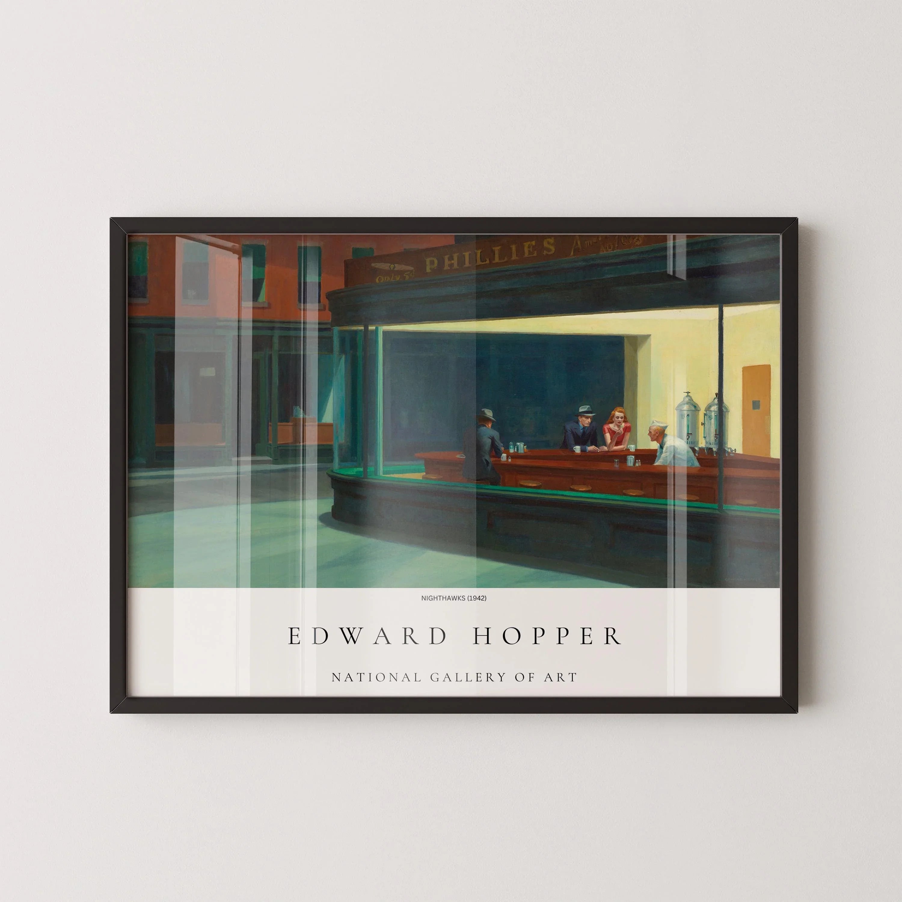 Edward Hopper - Nighthawks | Famous Art