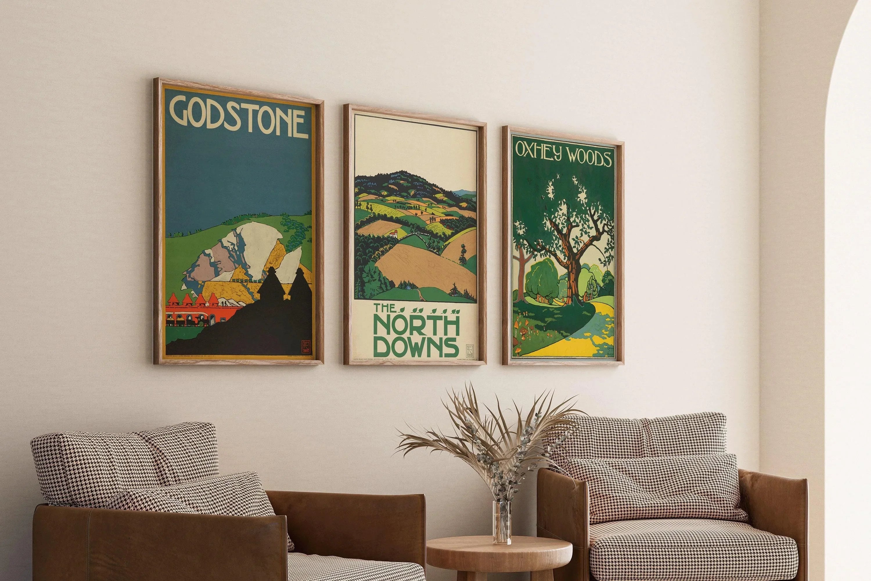 Edward McKnight Kauffer - STATEMENT TRIO London Underground | Vintage Poster Art (Available Frame or unframed) - 9ArtPrints