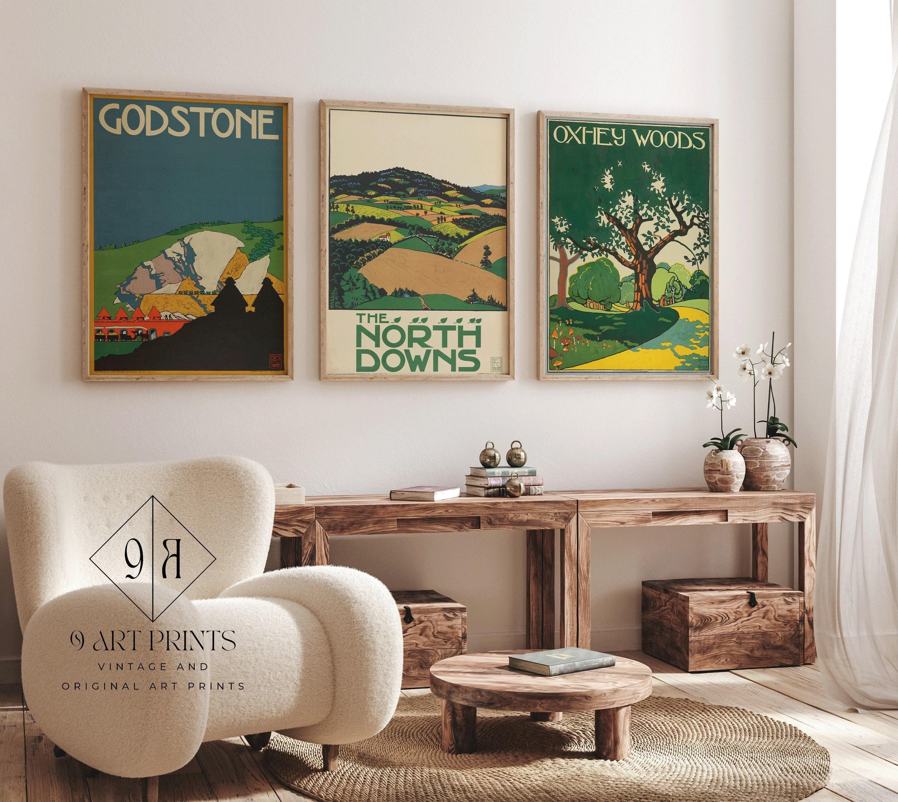 Edward McKnight Kauffer - STATEMENT TRIO London Underground | Vintage Poster Art (Available Frame or unframed) - 9ArtPrints