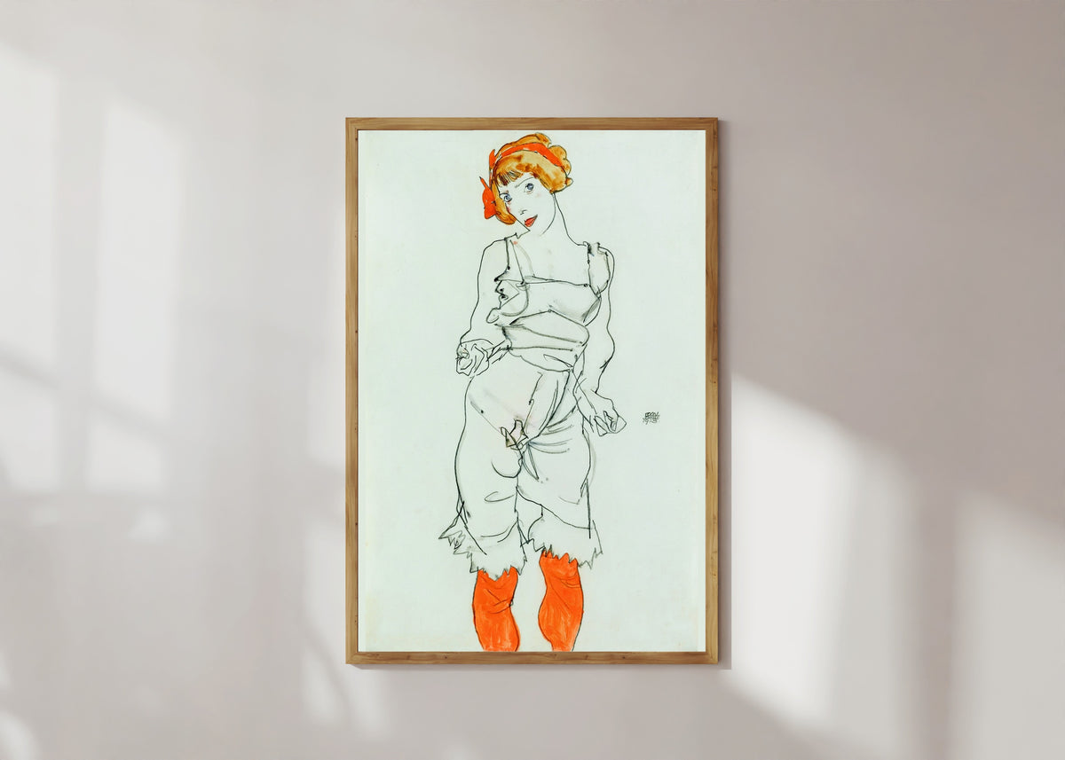 Egon Schiele — Woman in Stockings | Fine Art Print