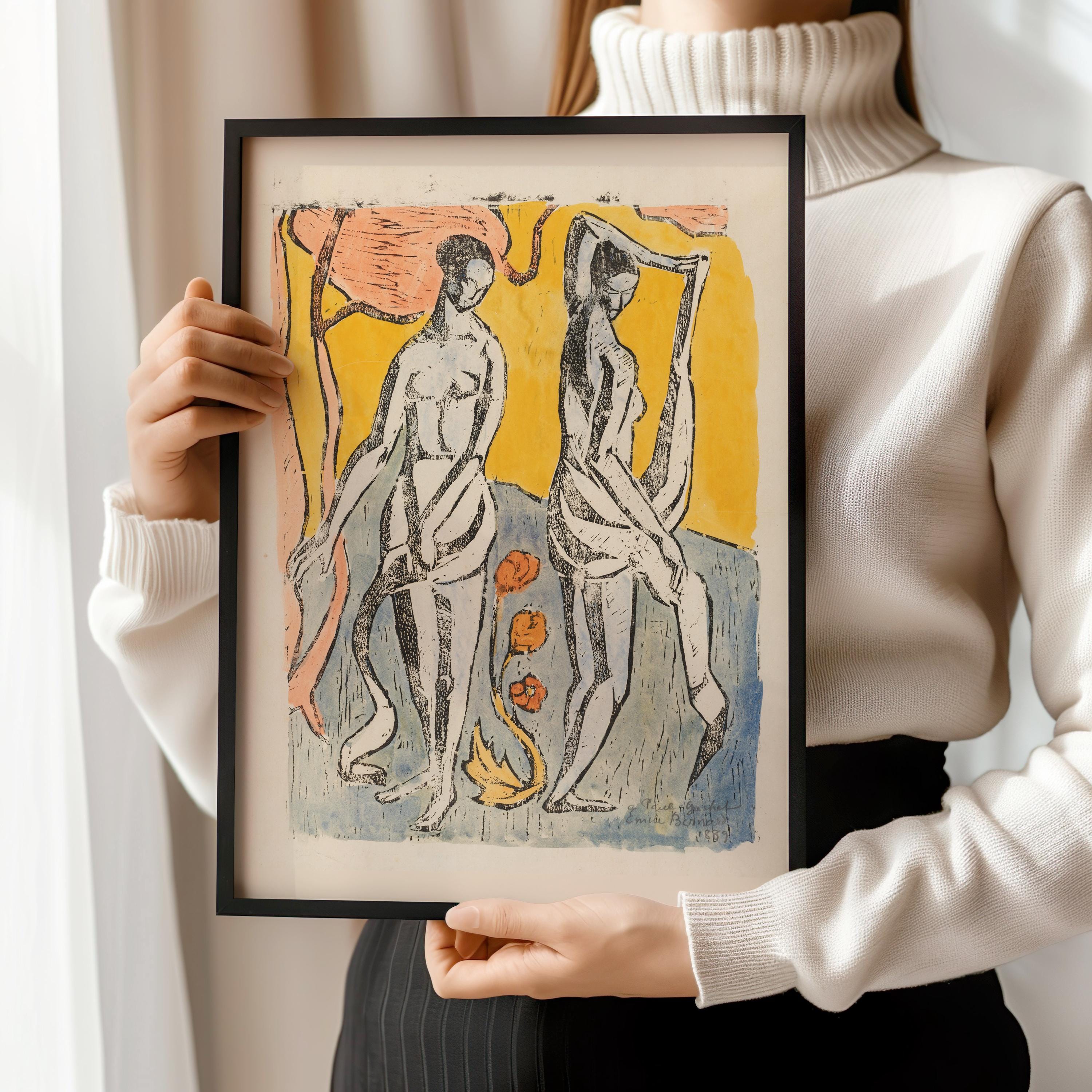 Emile Bernard - The Nymphs | Famous Vintage Impression Art