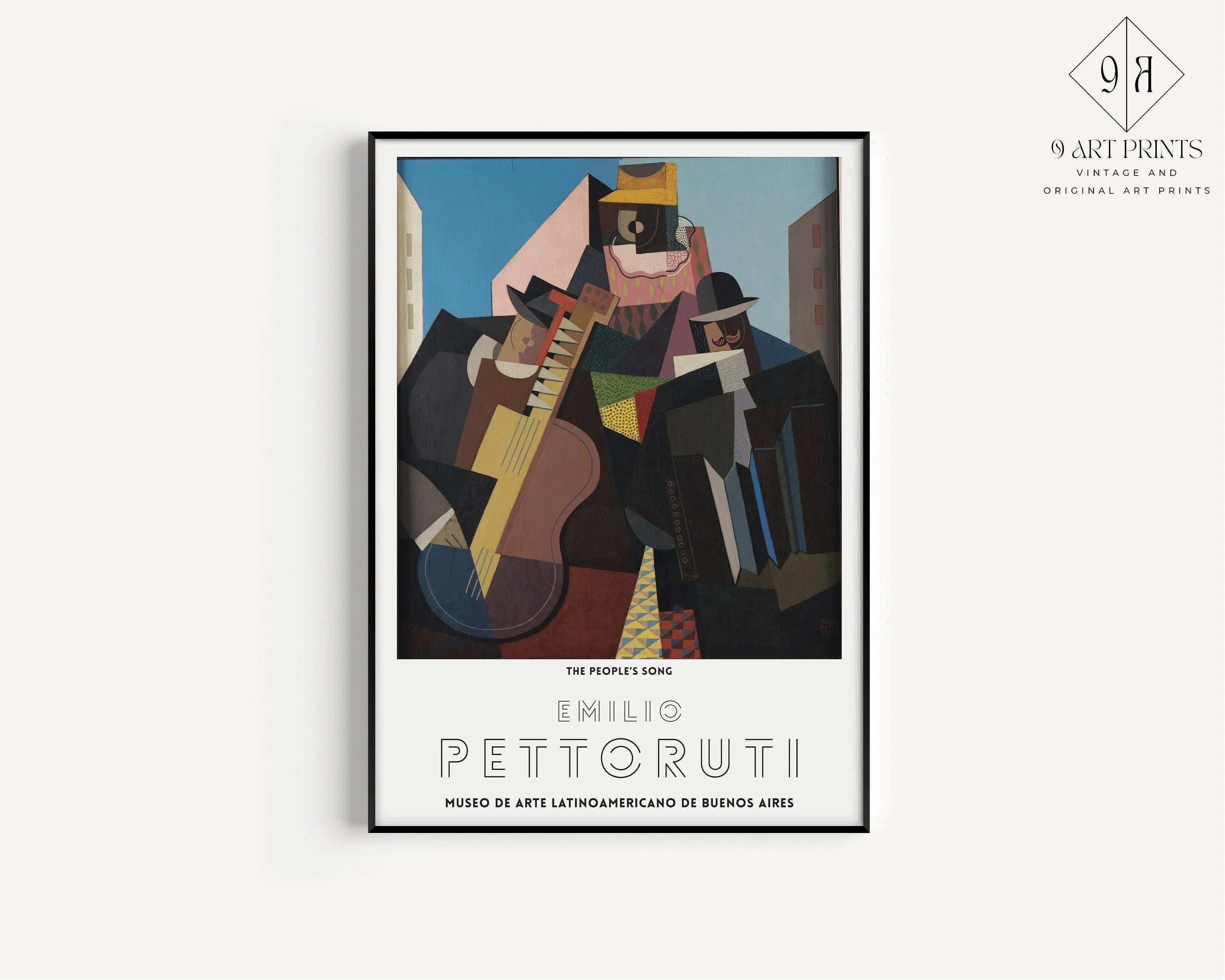 Emilio Pettoruti - The People's Song | Famous Cubist Art (available handframed or unframed) - 9ArtPrints