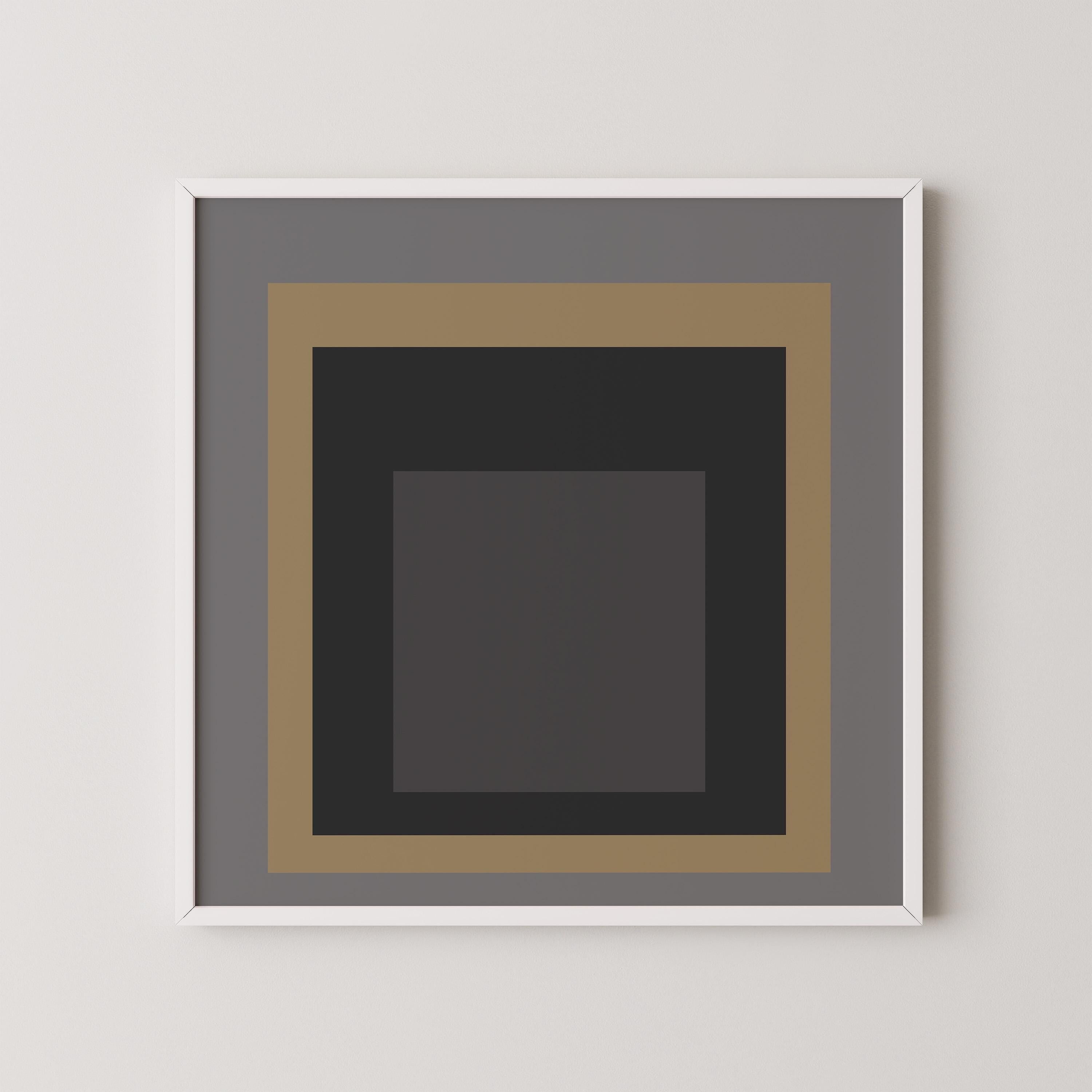 Extraction - Josef Albers Inspired 'Homage to the Square' Giclée Print: Mid - Century Modern Art (1x1) - 9ArtPrints