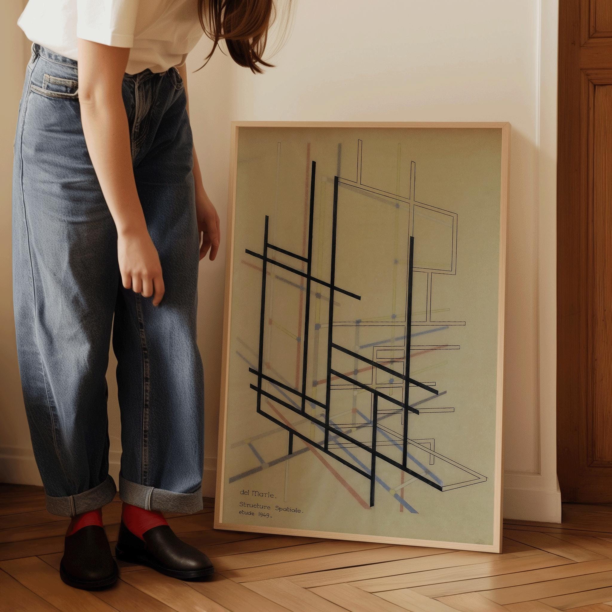 Felix Del Marle - Structure Speciale PRINT | Vintage Bauhaus Style Poster Mid - Century Modern Art Print