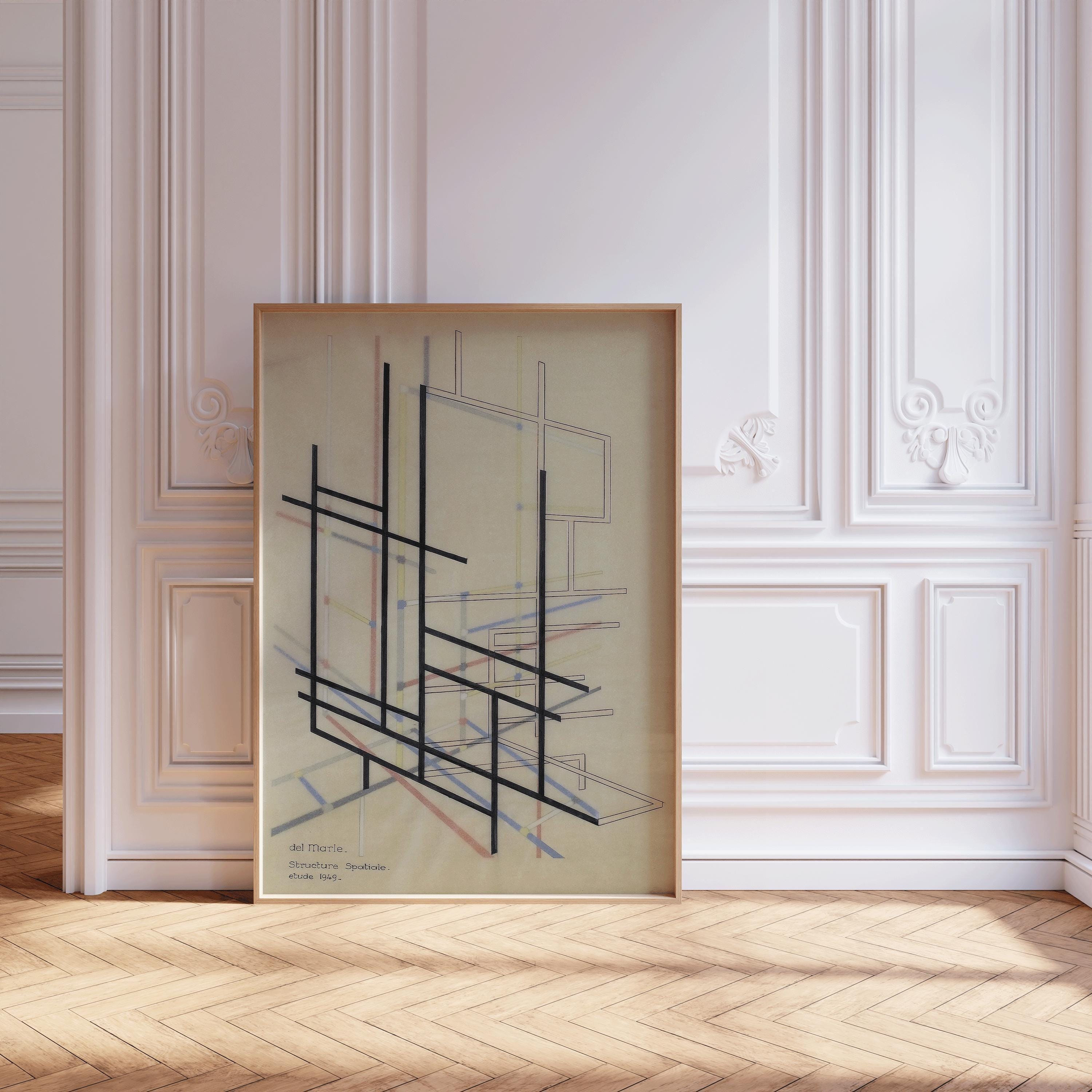 Felix Del Marle - Structure Speciale PRINT | Vintage Bauhaus Style Poster Mid - Century Modern Art Print