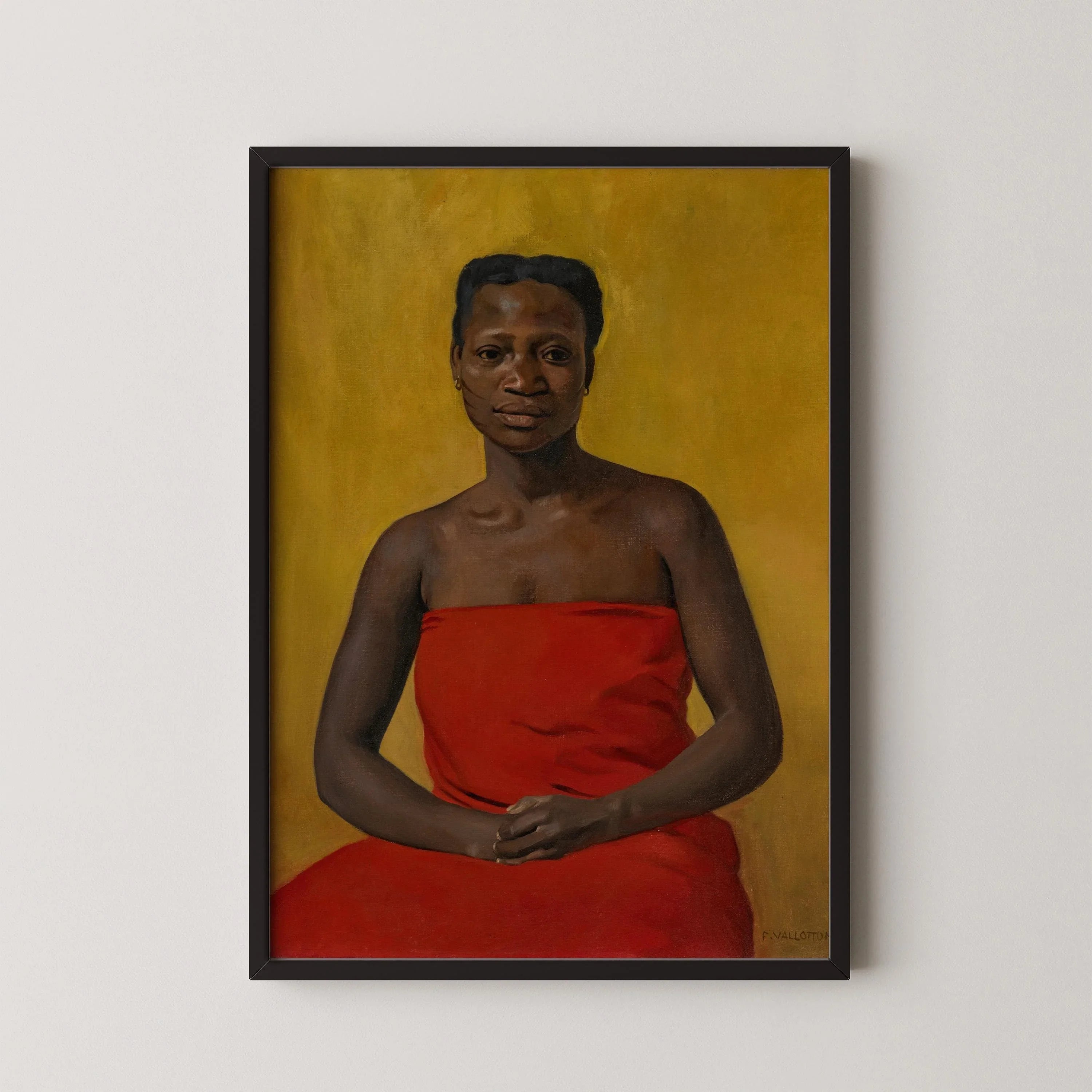 Felix Valloton - Woman in Red | Famous Impressionist Art