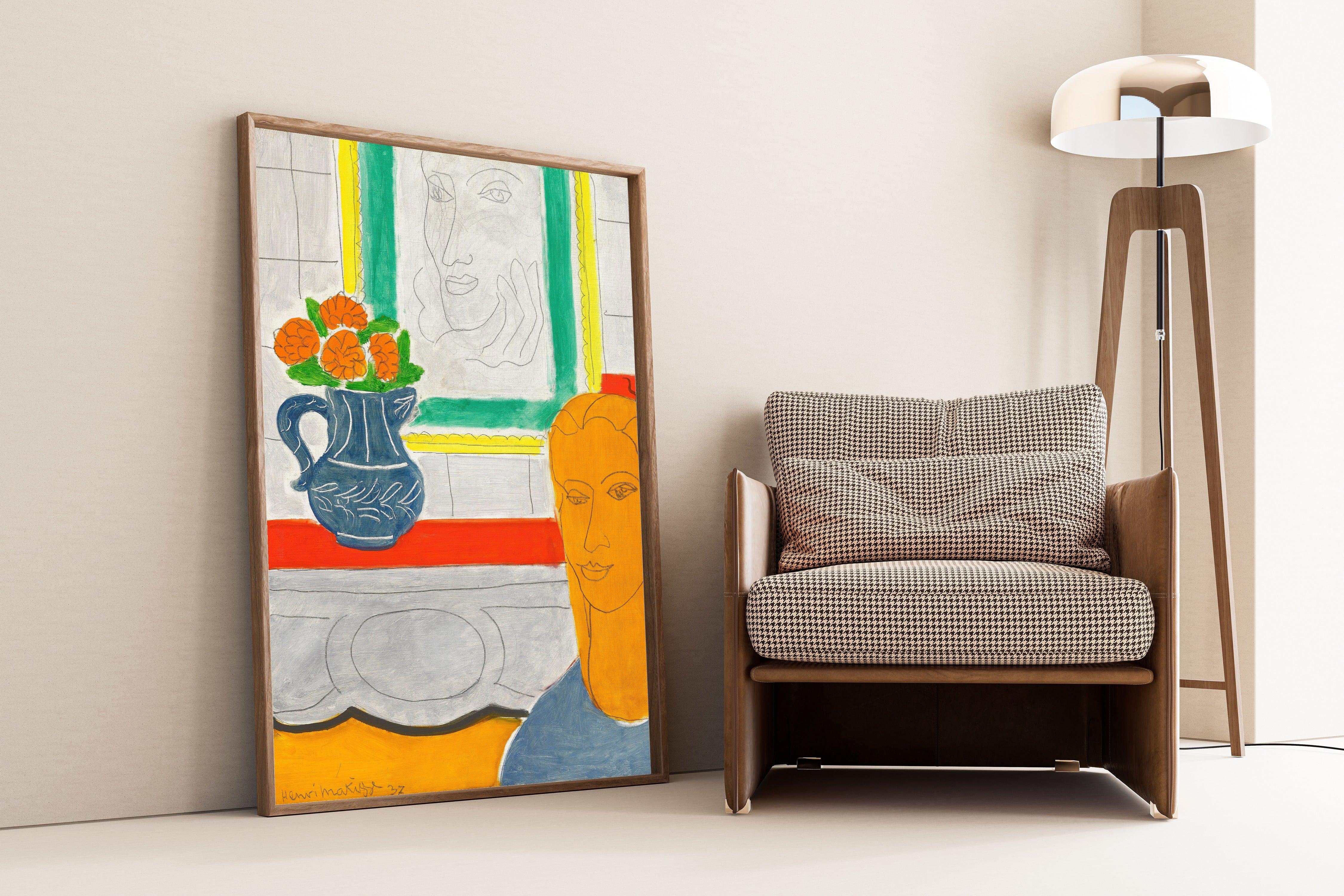 Henri Matisse — Figure and Bouquet (Ochre Head) | Fine Art Print