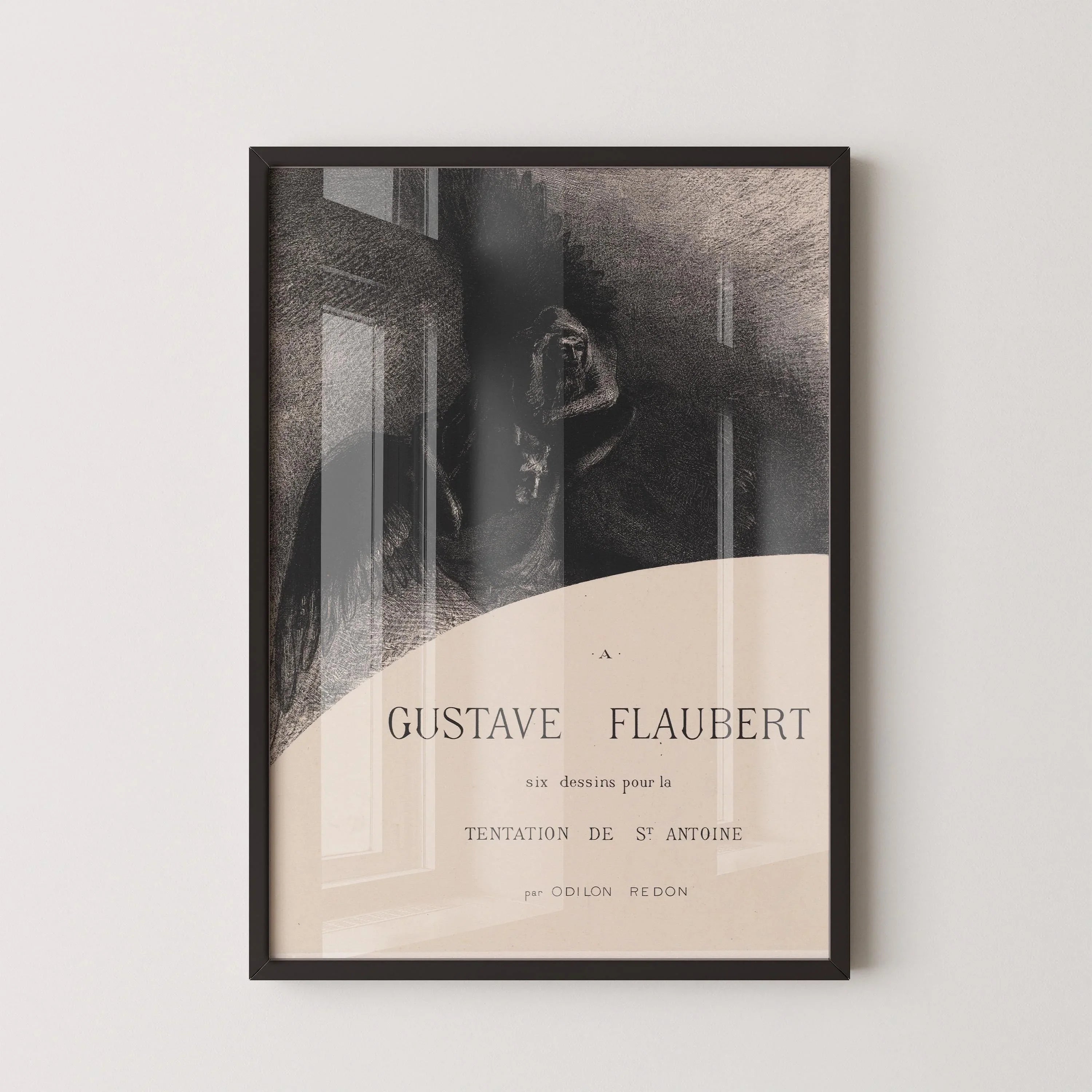 Flaubert's Temptation of St. Anthony | Symbolist Art by Odilon Redon | Vintage Book Cover | Dark Academia Wall Decor available handframed - 9ArtPrints