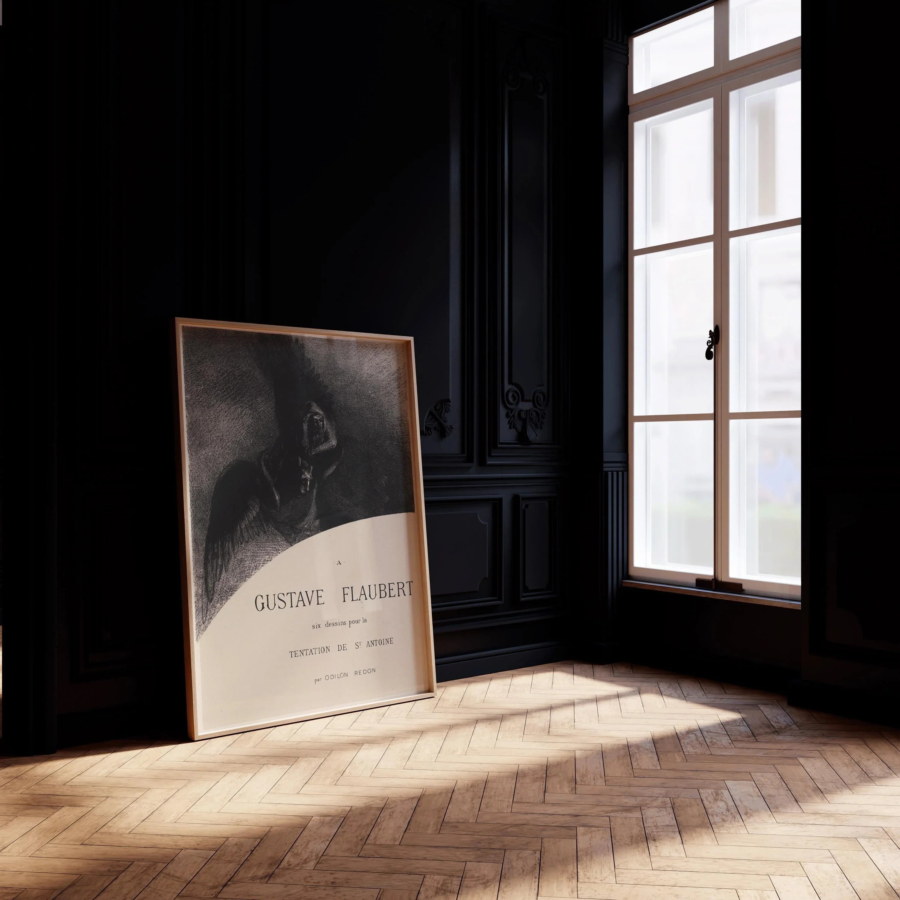 Flaubert's Temptation of St. Anthony | Symbolist Art by Odilon Redon | Vintage Book Cover | Dark Academia Wall Decor available handframed - 9ArtPrints