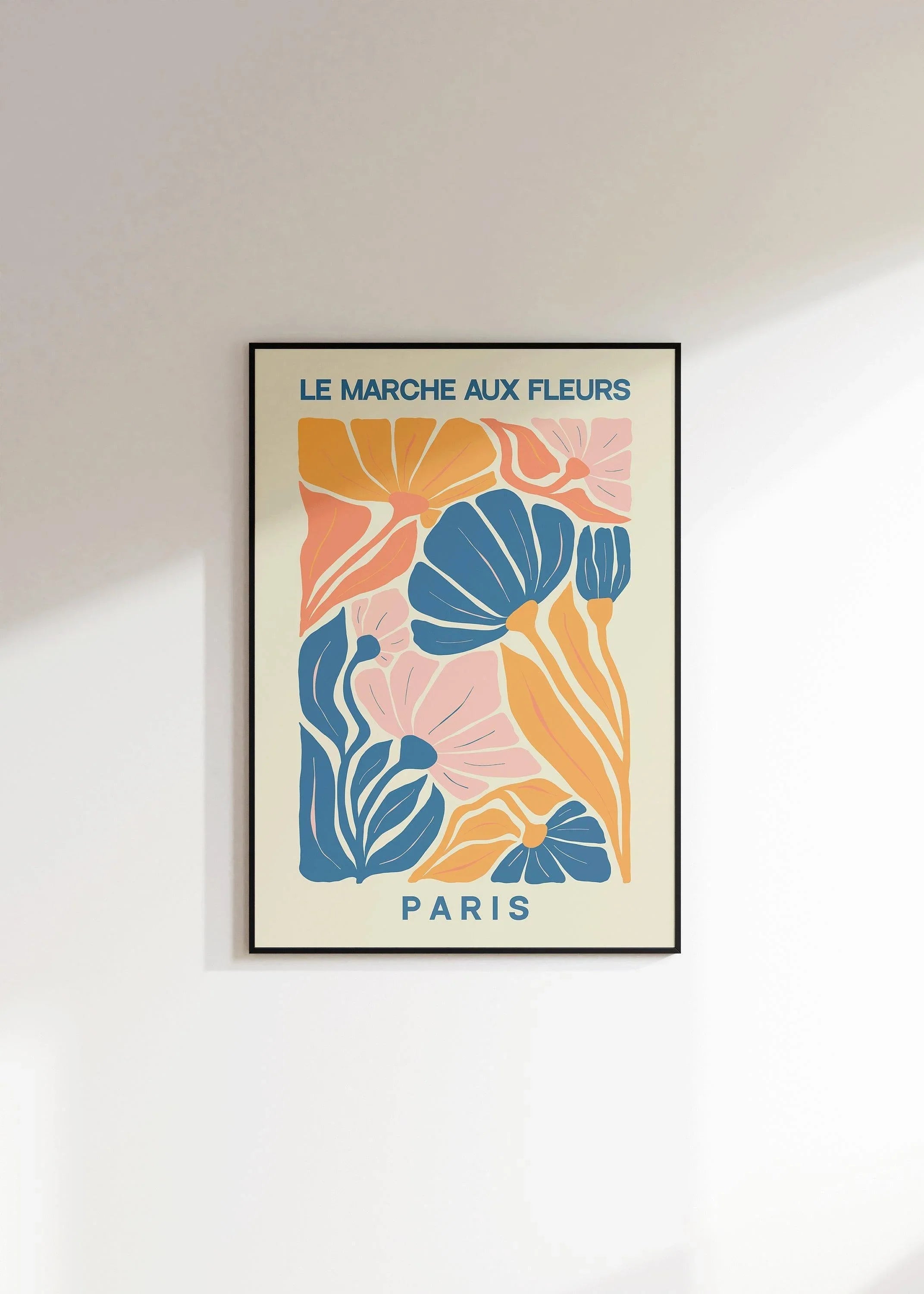 Flower Market - Paris | Modern Botanical Art Exhibition Print (available handframed or unframed) - 9ArtPrints