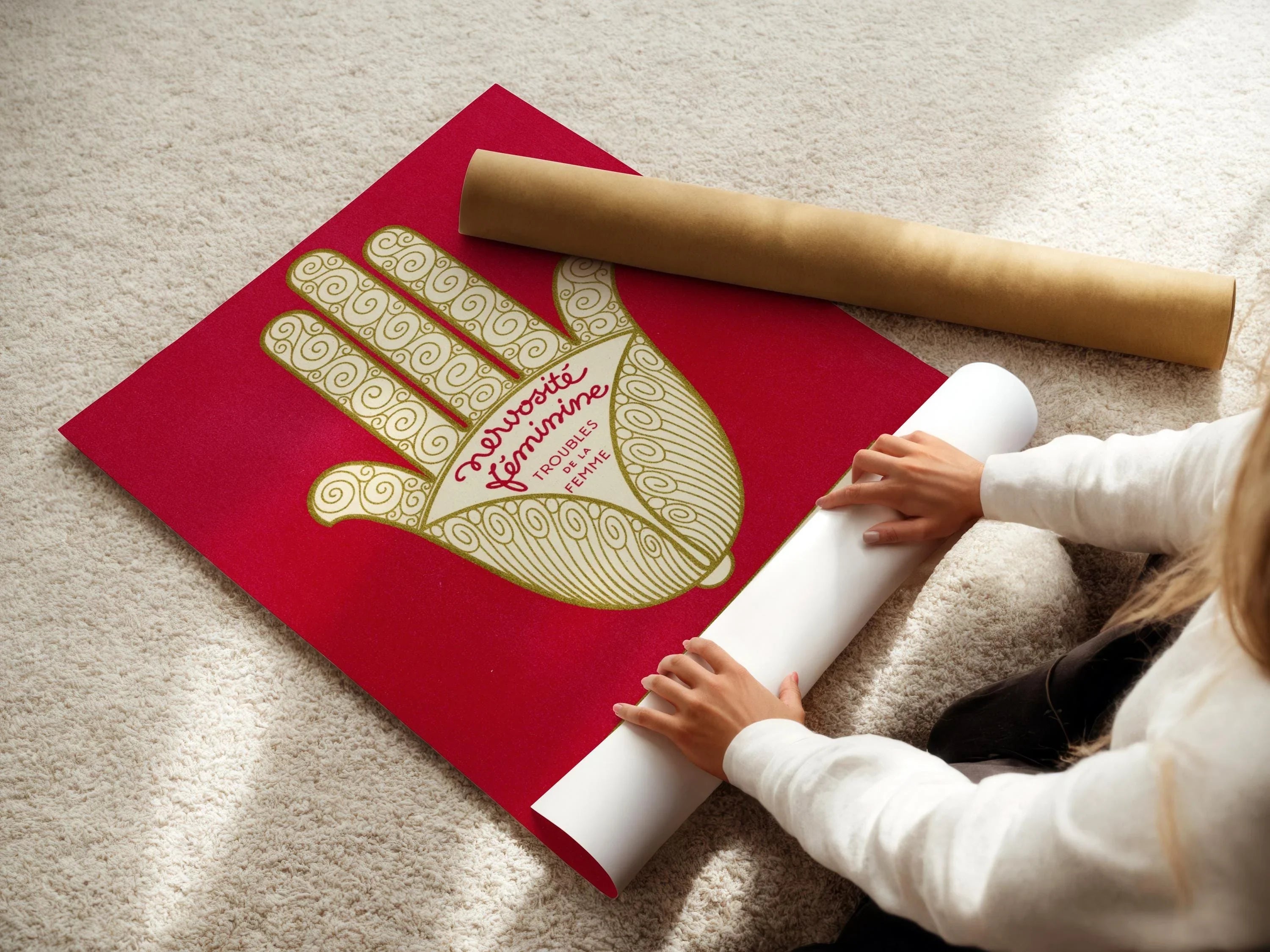 Féminadène Vintage French Poster: Red Giclee Print, Woman's Health - 9ArtPrints