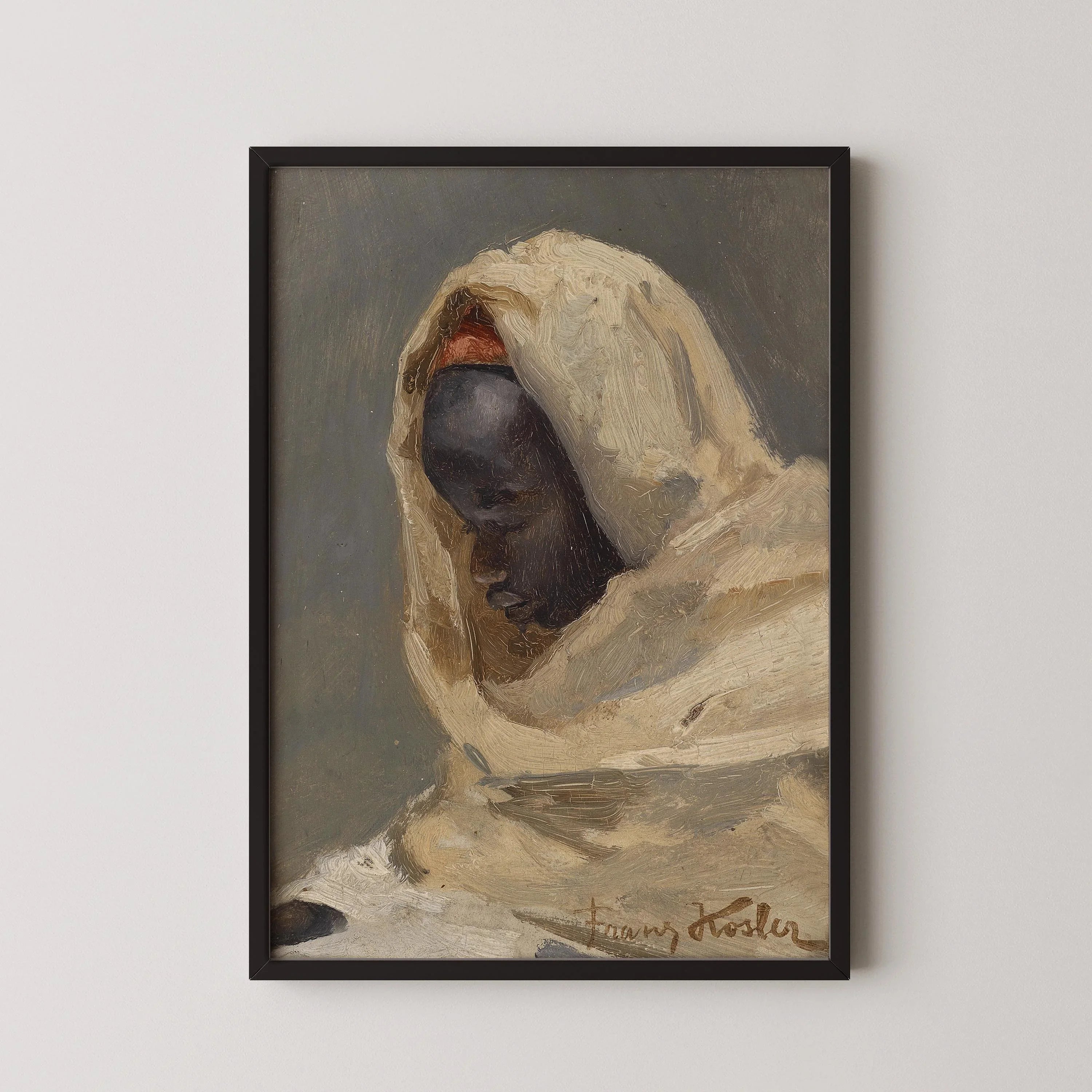 Franz Xaver Kosler - A Bedouin Man | Famous Orientalist Art