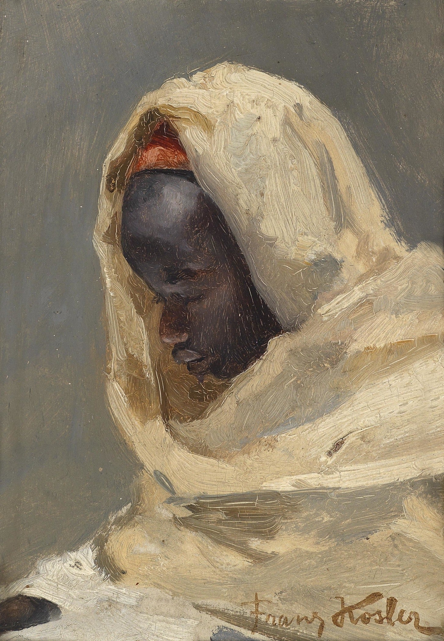 Franz Xaver Kosler — A Bedouin Man | Orientalist Portrait Print - 9ArtPrints