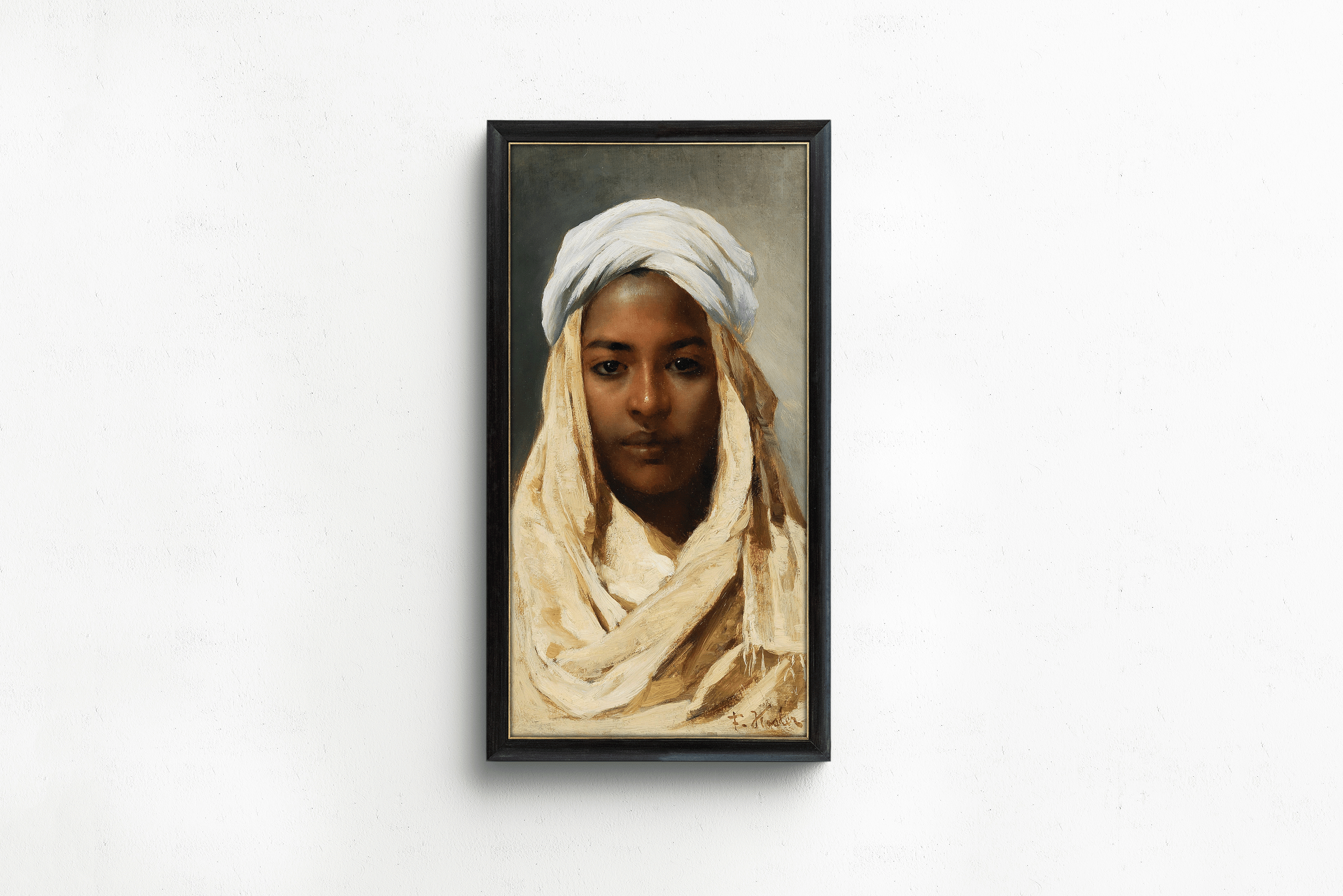 Franz Xaver Kosler — Young Bedouin Woman | Orientalist Portrait Print - 9ArtPrints
