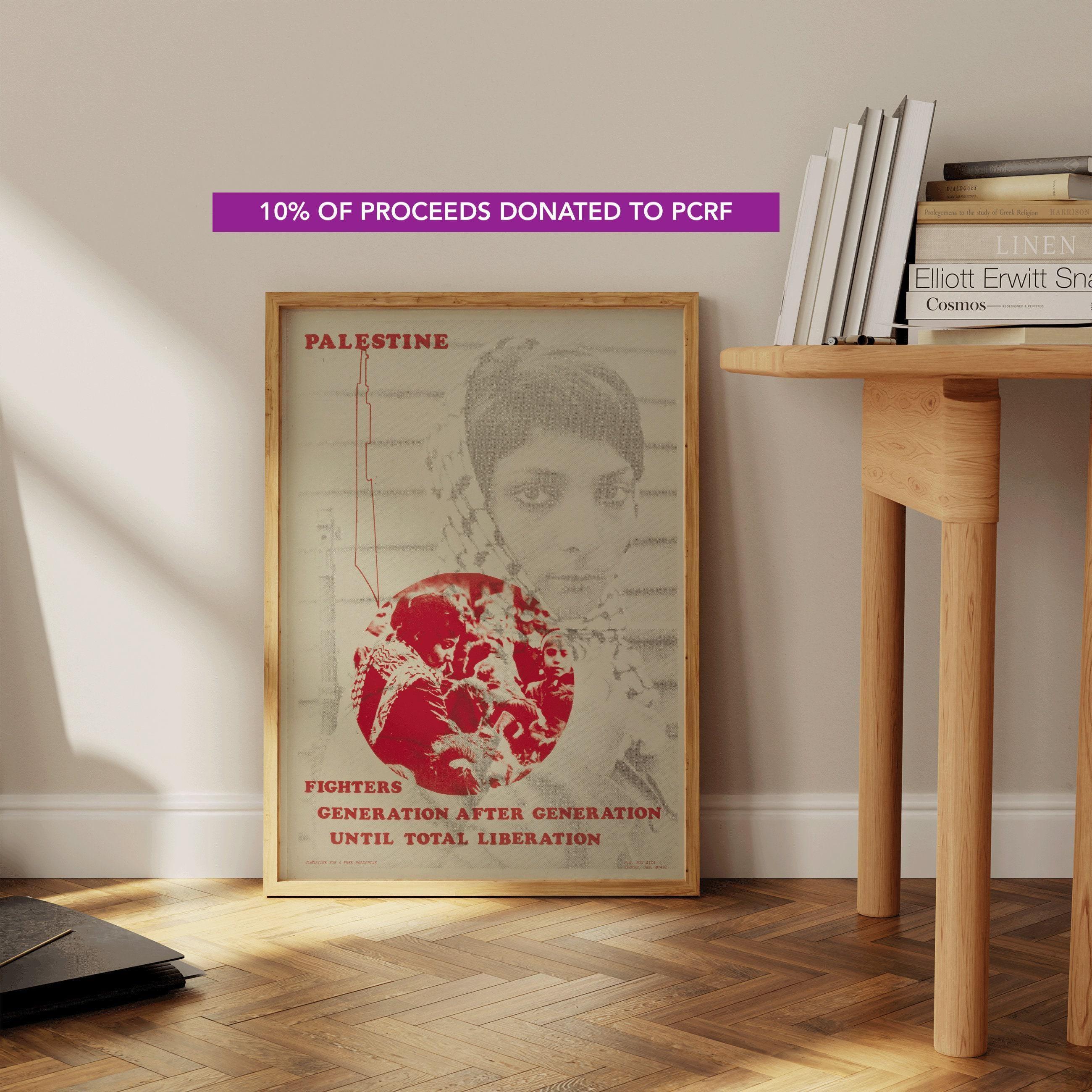 Free Palestine Poster - Leila Khaled (Fundraiser Item) | Liberation Art Print available handframed or unframed - 9ArtPrints