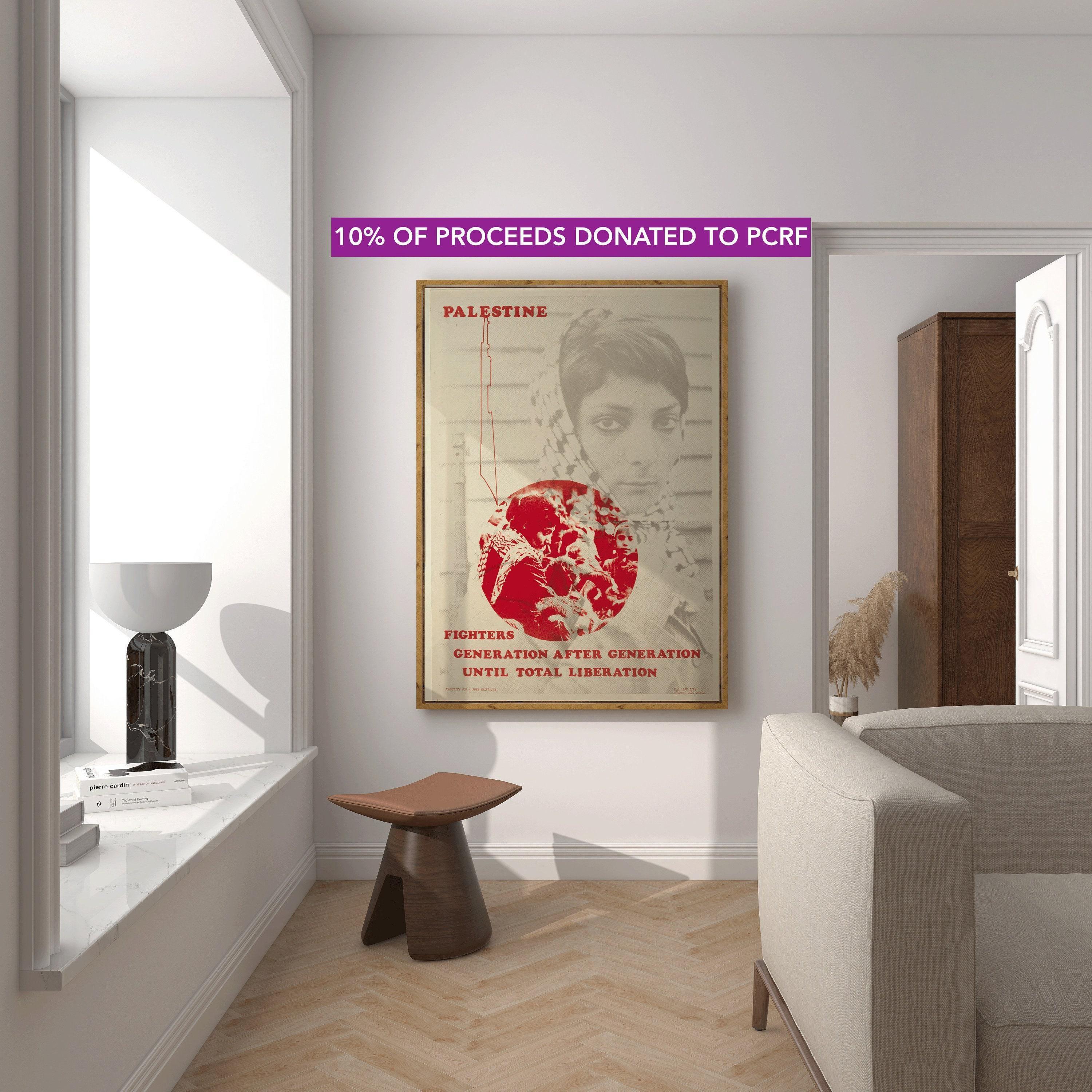 Free Palestine Poster - Leila Khaled (Fundraiser Item) | Liberation Art Print available handframed or unframed - 9ArtPrints