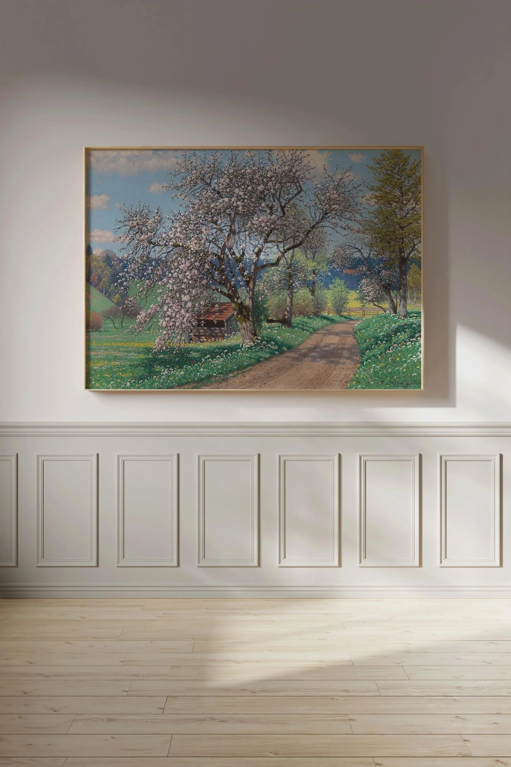 Fritz Müller - Landeck Spring Day Print: German Countryside Art - 9ArtPrints