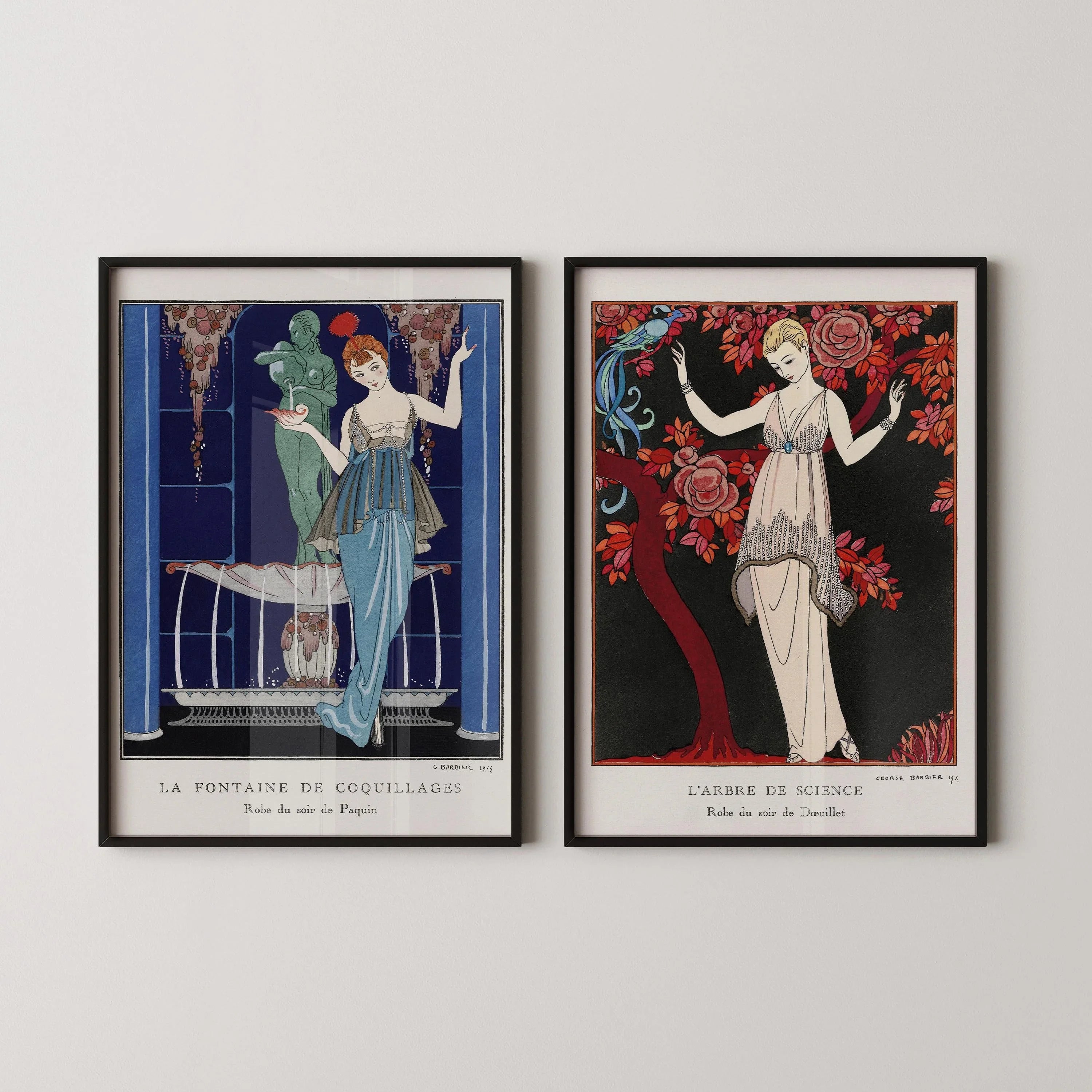 George Barbier STATEMENT DUO| Art Nouveau Prints available framed - 9ArtPrints