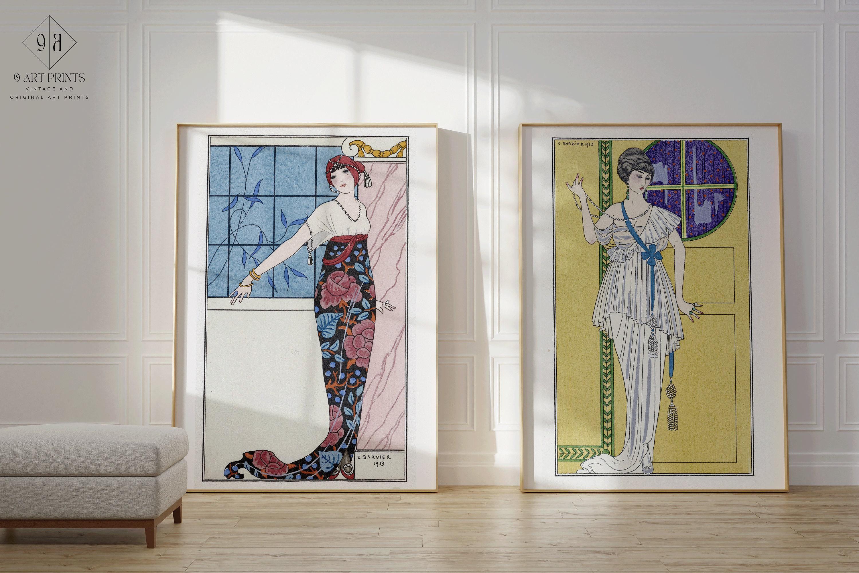 George Barbier STATEMENT DUO Robe du Soir Art Prints | | available framed - 9ArtPrints