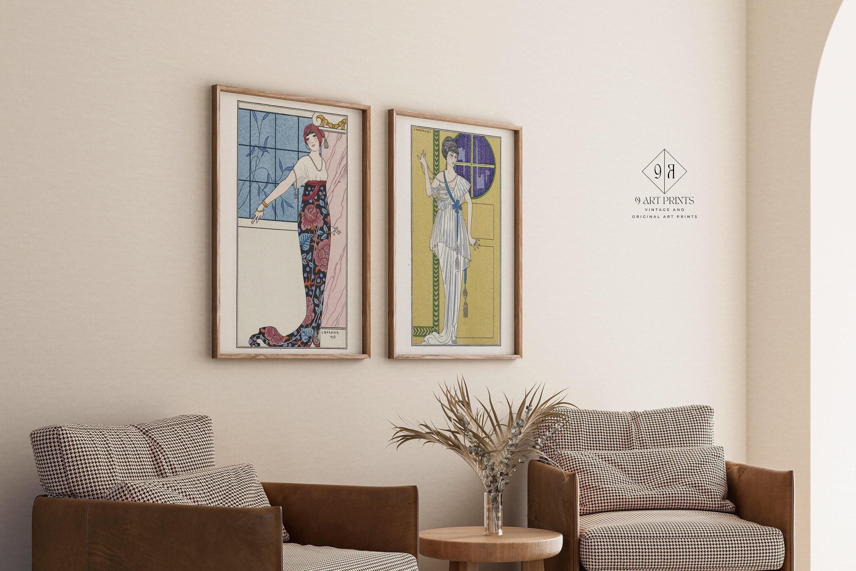 George Barbier STATEMENT DUO Robe du Soir Art Prints | | available framed - 9ArtPrints