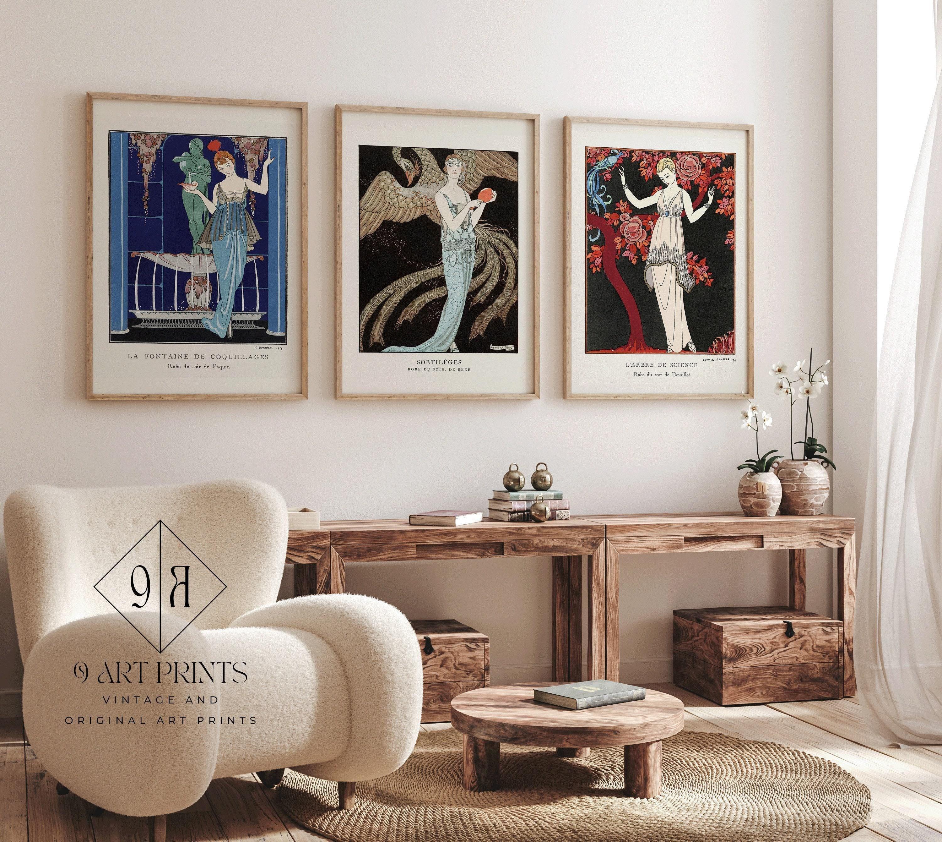 George Barbier STATEMENT TRIO | Famous Fashion Illustration Art Prints Nouveau available framed - 9ArtPrints